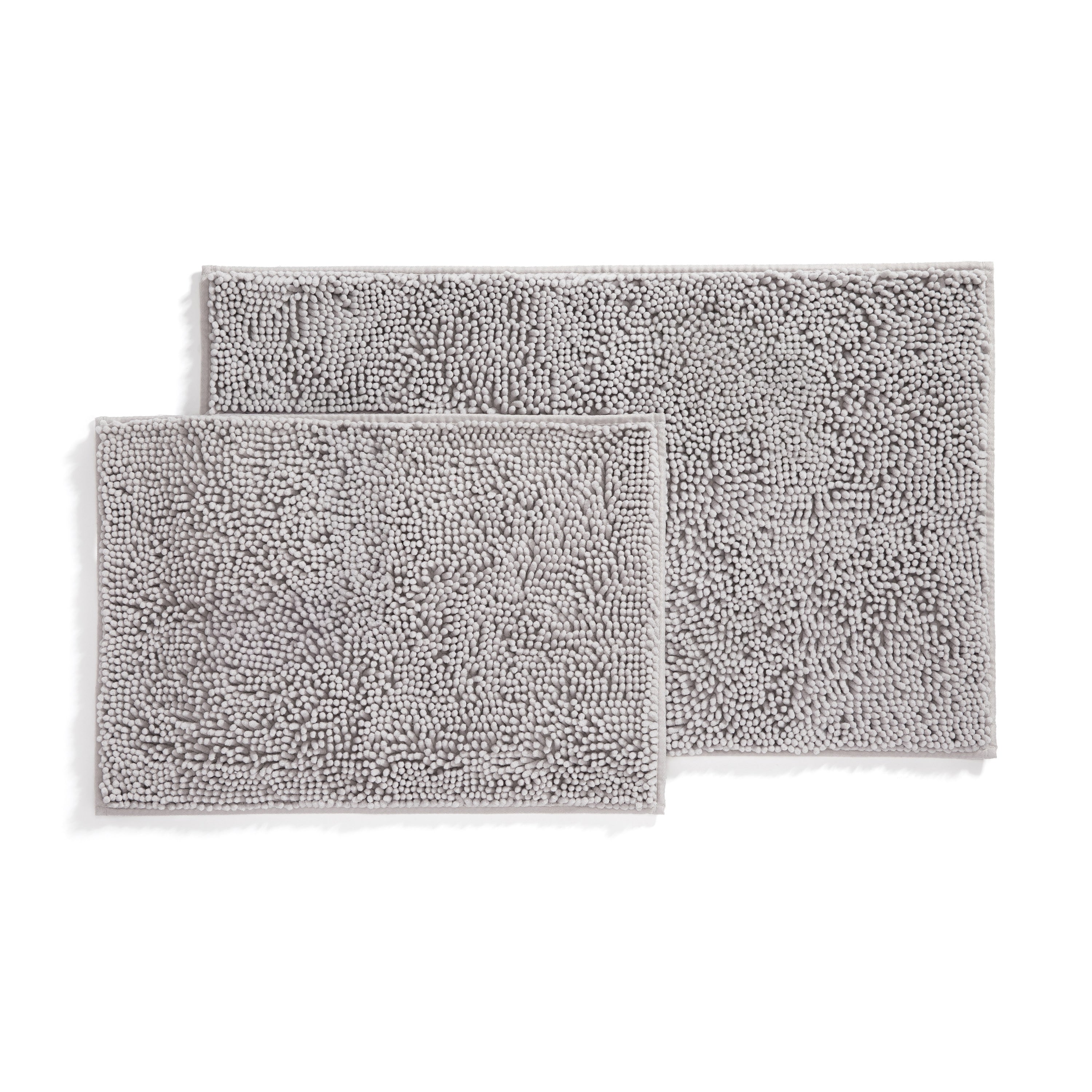 Ultra-Plush Bath Mat, Soft and Absorbent Chenille with Anti-Skid Rubber Backing