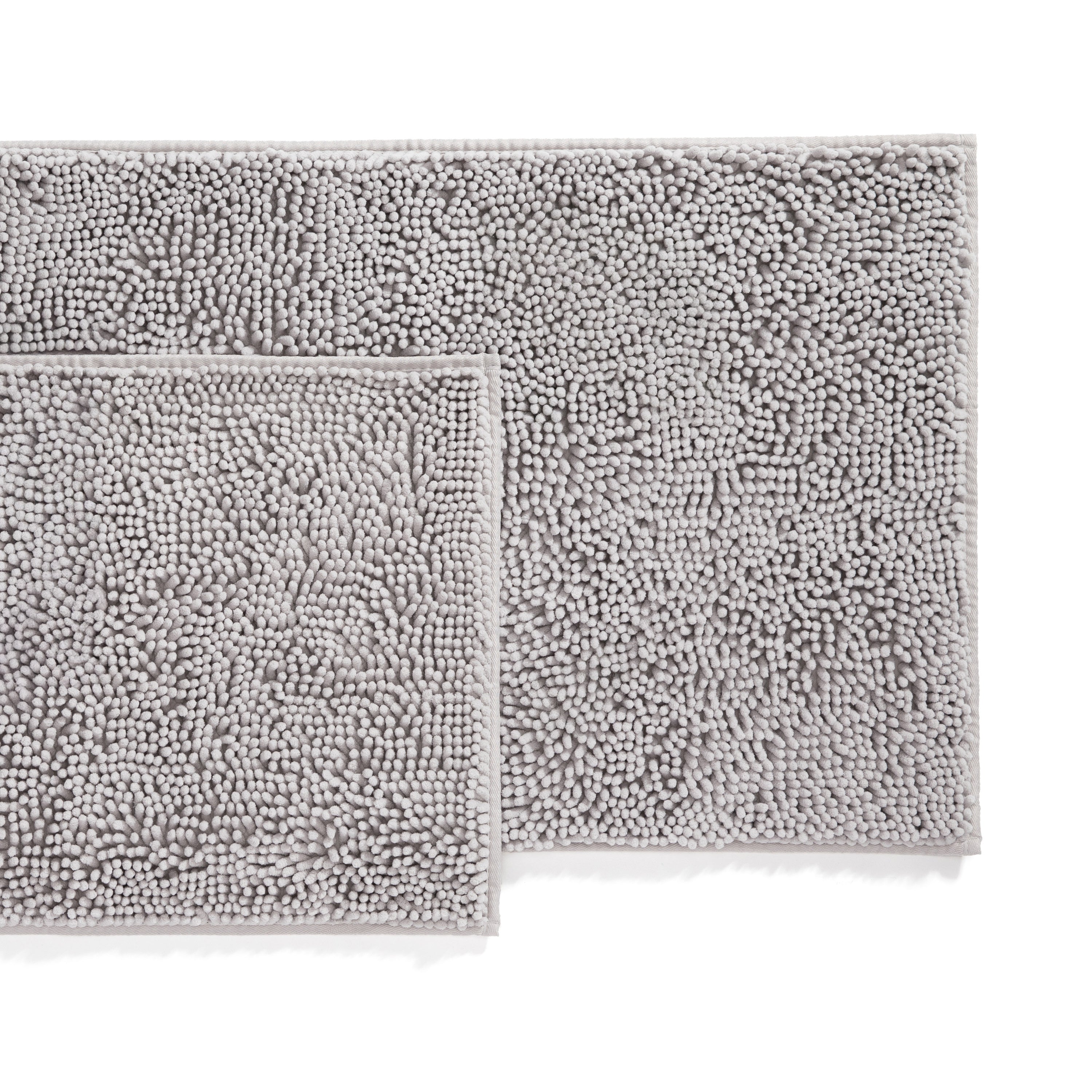 Ultra-Plush Bath Mat, Soft and Absorbent Chenille with Anti-Skid Rubber Backing