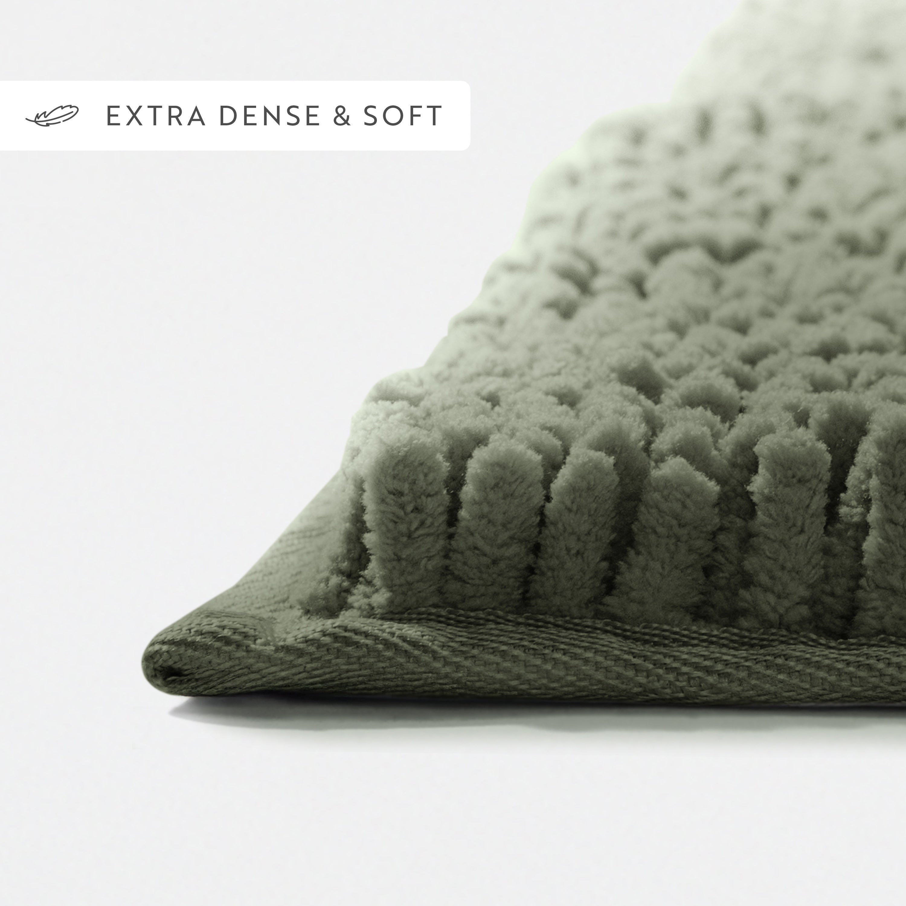 Ultra-Plush Bath Mat, Soft and Absorbent Chenille with Anti-Skid Rubber Backing