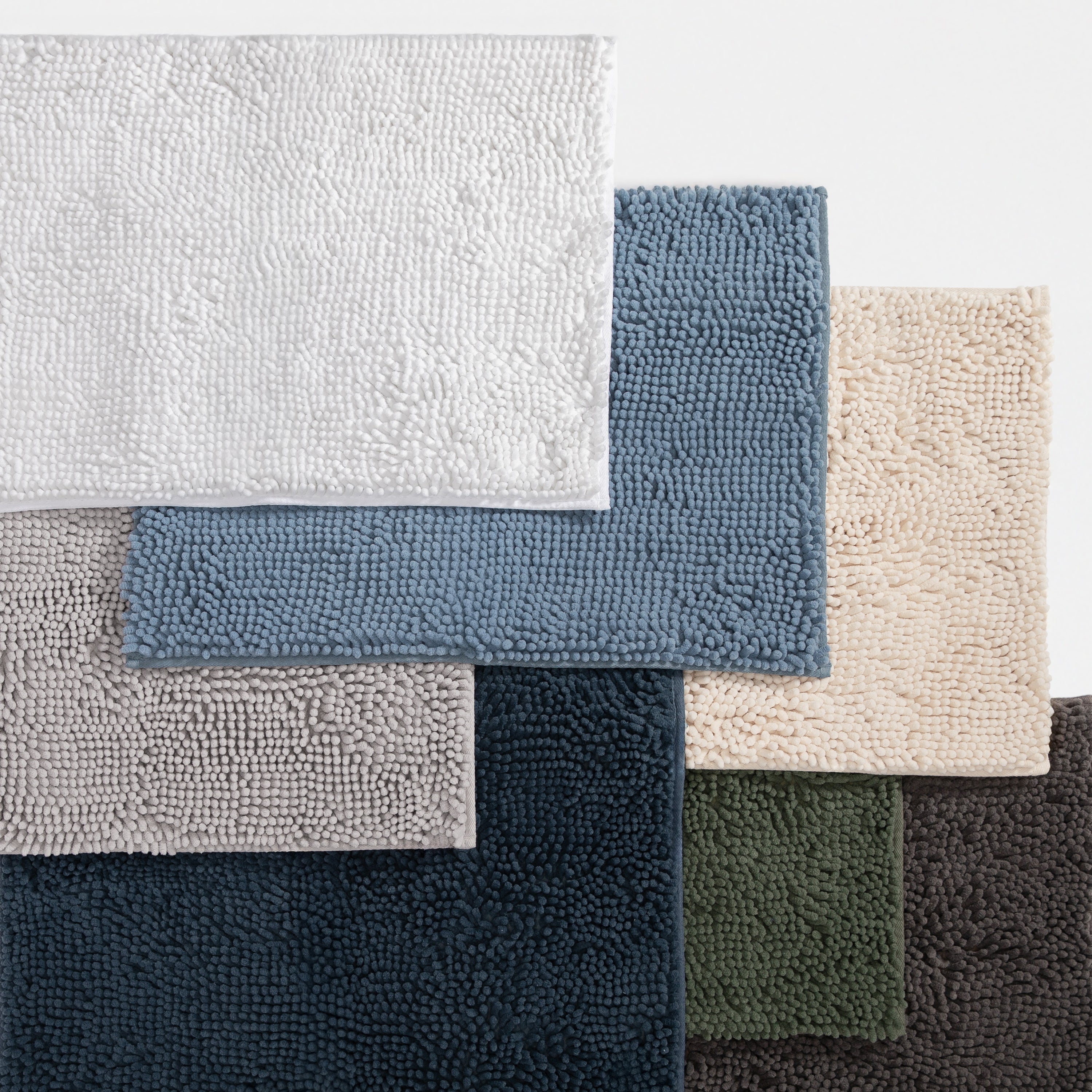 Ultra-Plush Bath Mat, Soft and Absorbent Chenille with Anti-Skid Rubber Backing