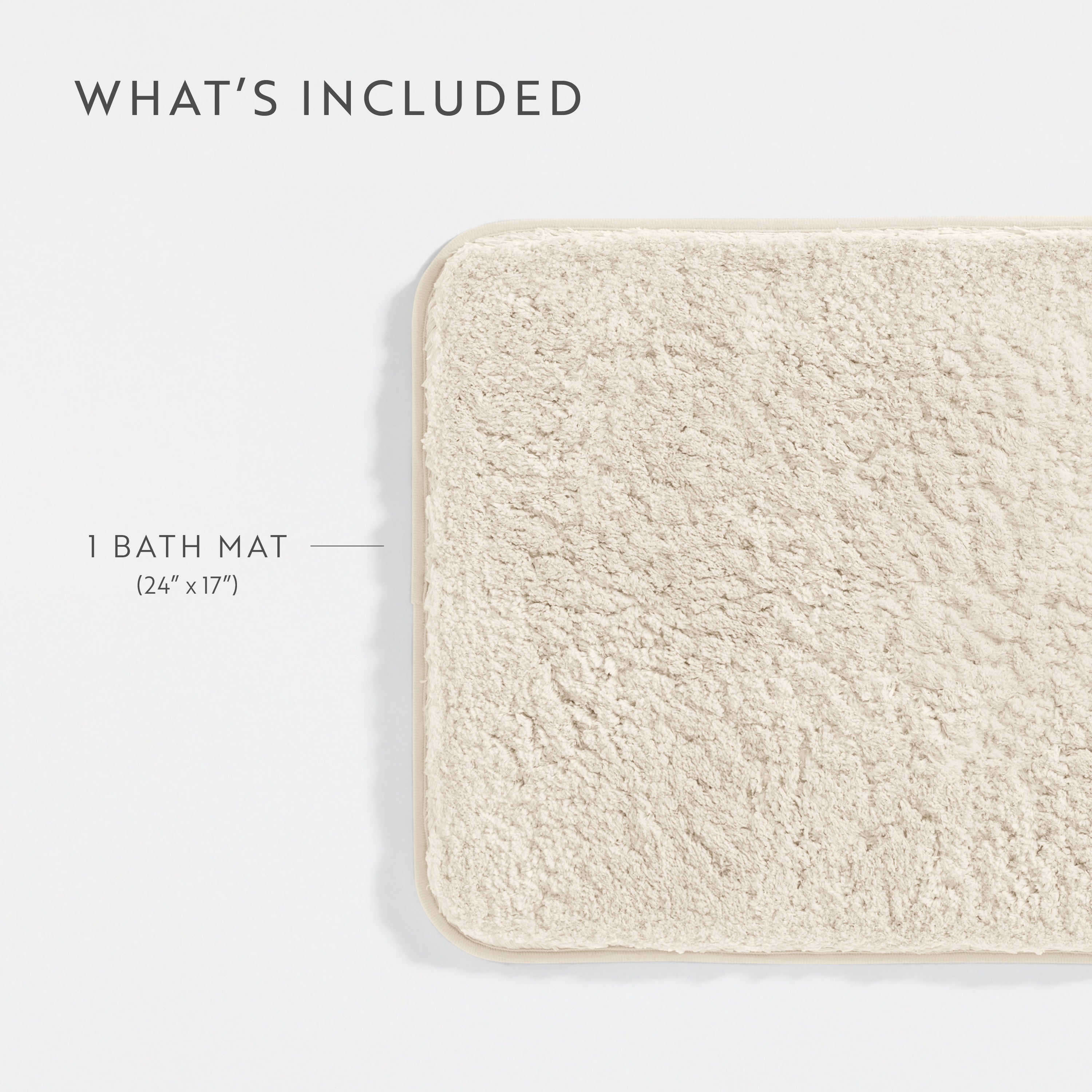 Ultra-Plush Bath Mat, Soft and Absorbent Shaggy Style with Anti-Skid Rubber Backing