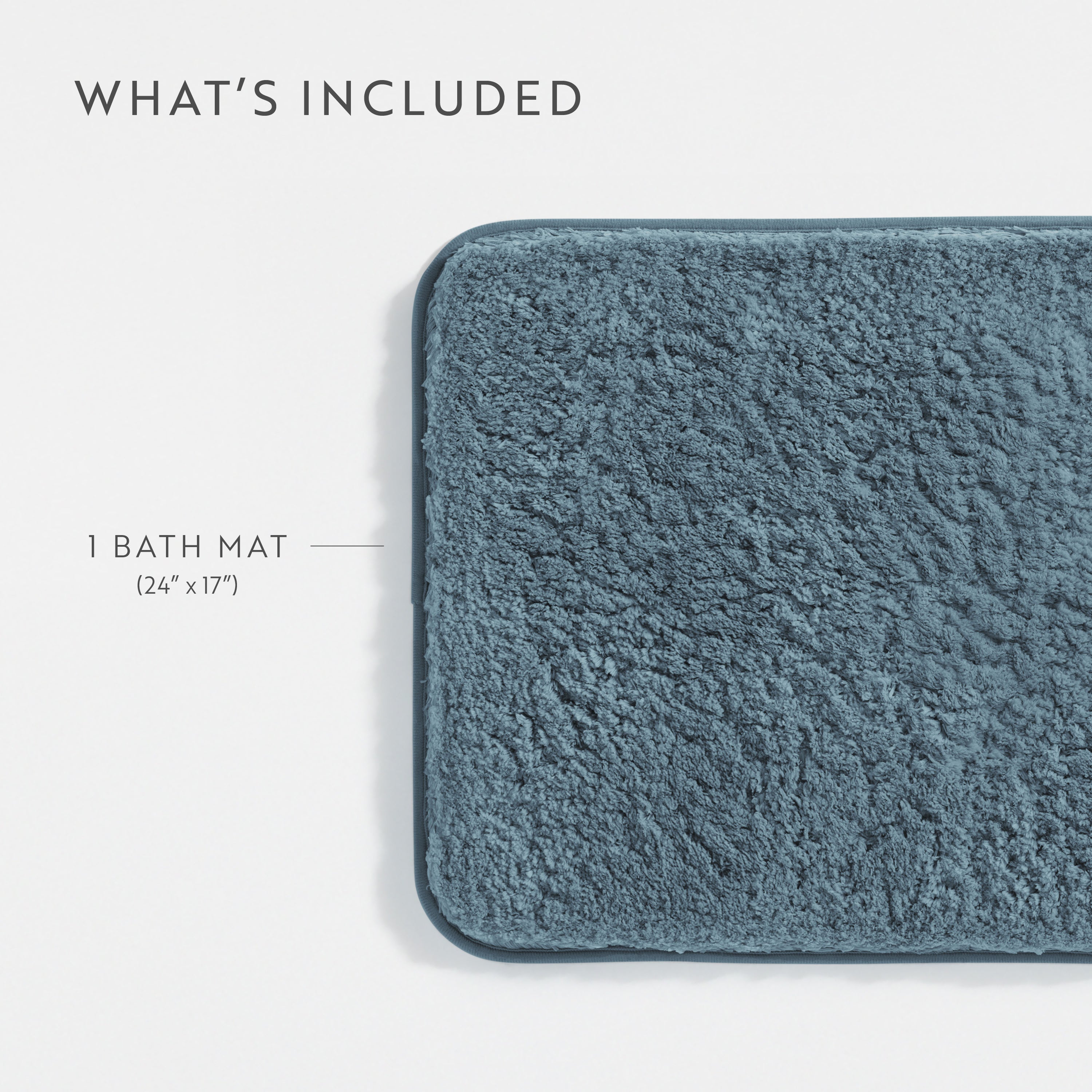 Ultra-Plush Bath Mat, Soft and Absorbent Shaggy Style with Anti-Skid Rubber Backing