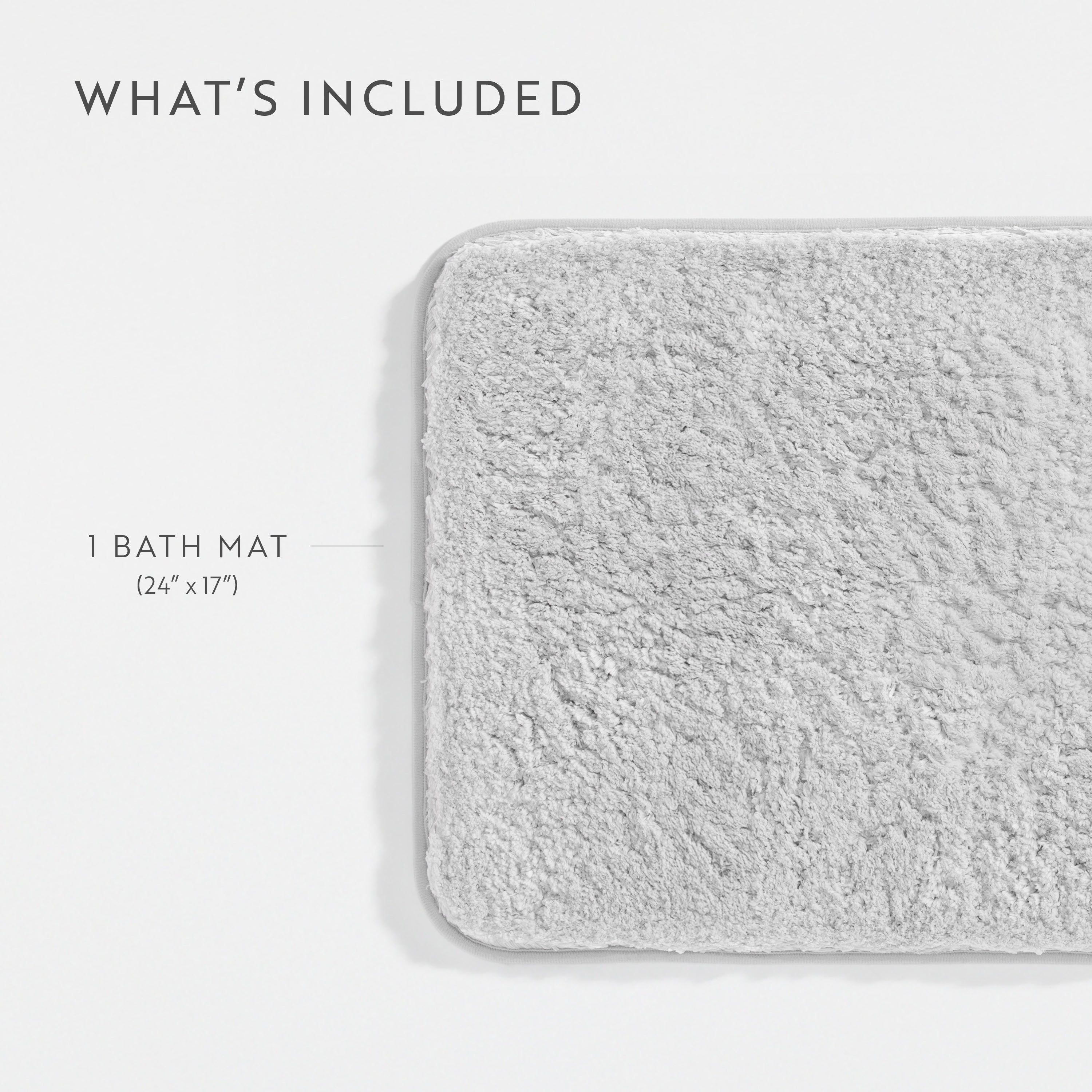 Ultra-Plush Bath Mat, Soft and Absorbent Shaggy Style with Anti-Skid Rubber Backing