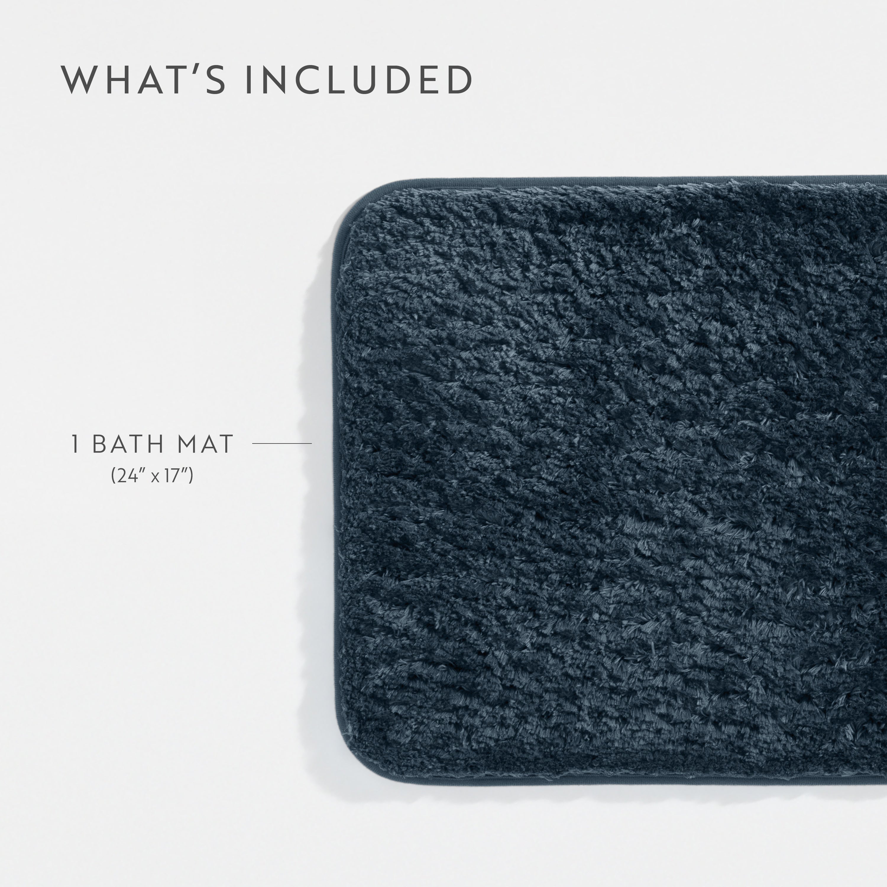 Ultra-Plush Bath Mat, Soft and Absorbent Shaggy Style with Anti-Skid Rubber Backing