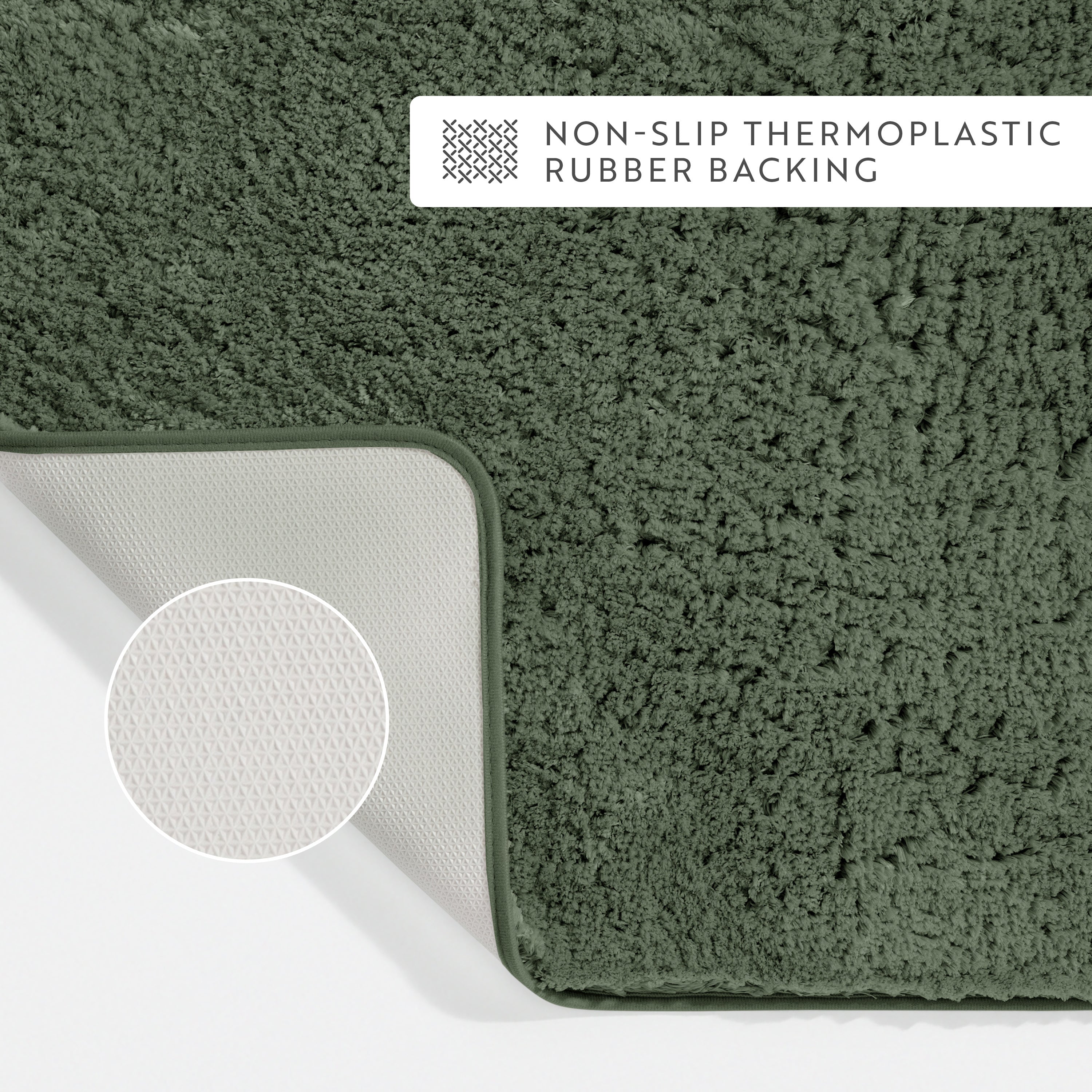 Ultra-Plush Bath Mat, Soft and Absorbent Shaggy Style with Anti-Skid Rubber Backing