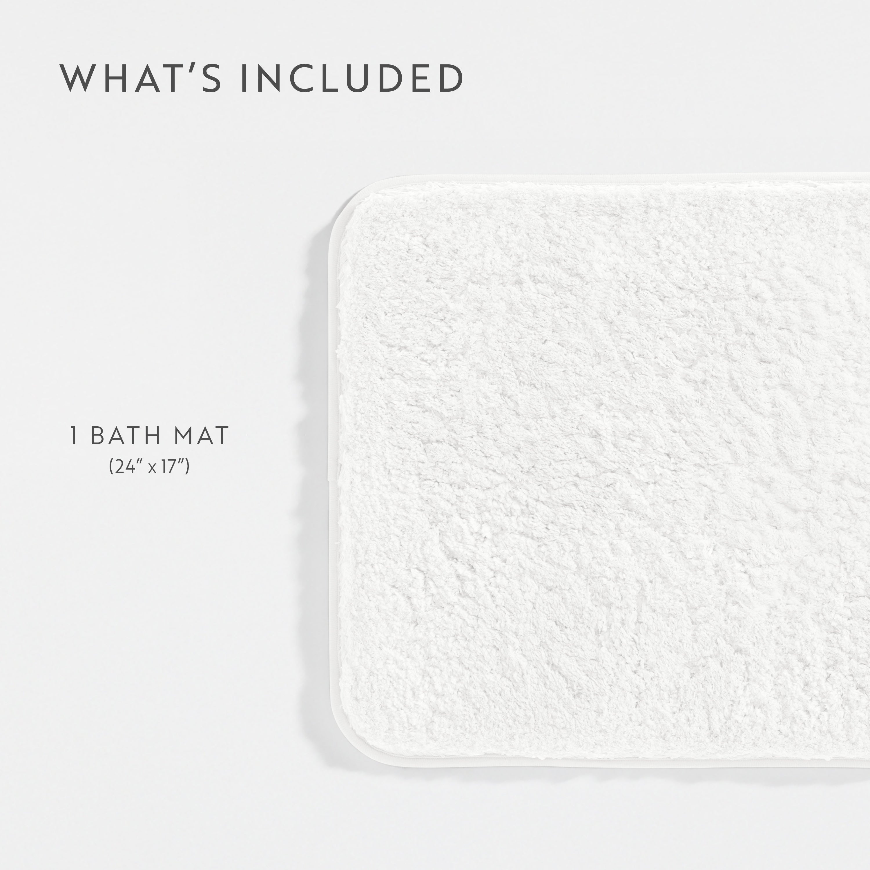 Ultra-Plush Bath Mat, Soft and Absorbent Shaggy Style with Anti-Skid Rubber Backing