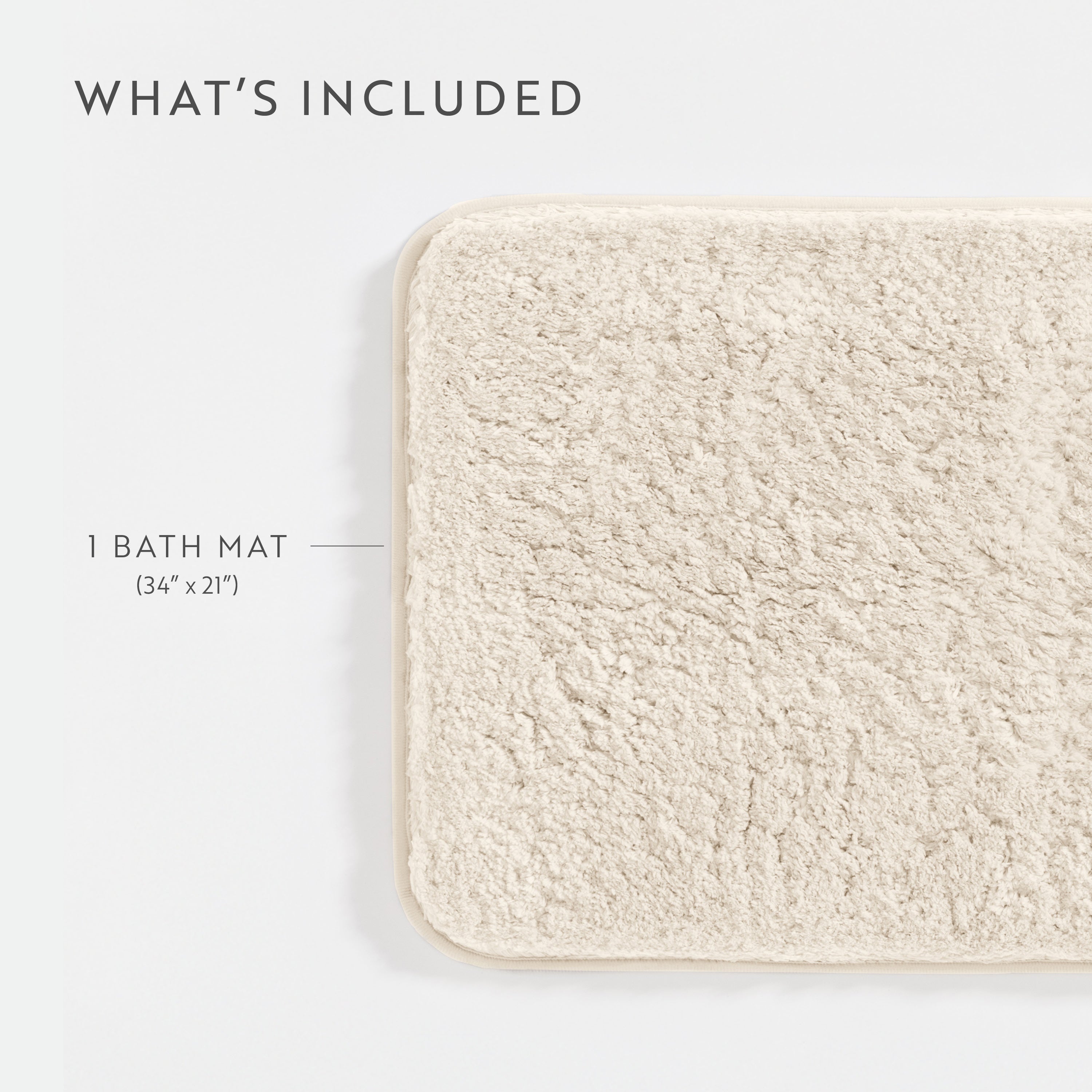Ultra-Plush Bath Mat, Soft and Absorbent Shaggy Style with Anti-Skid Rubber Backing