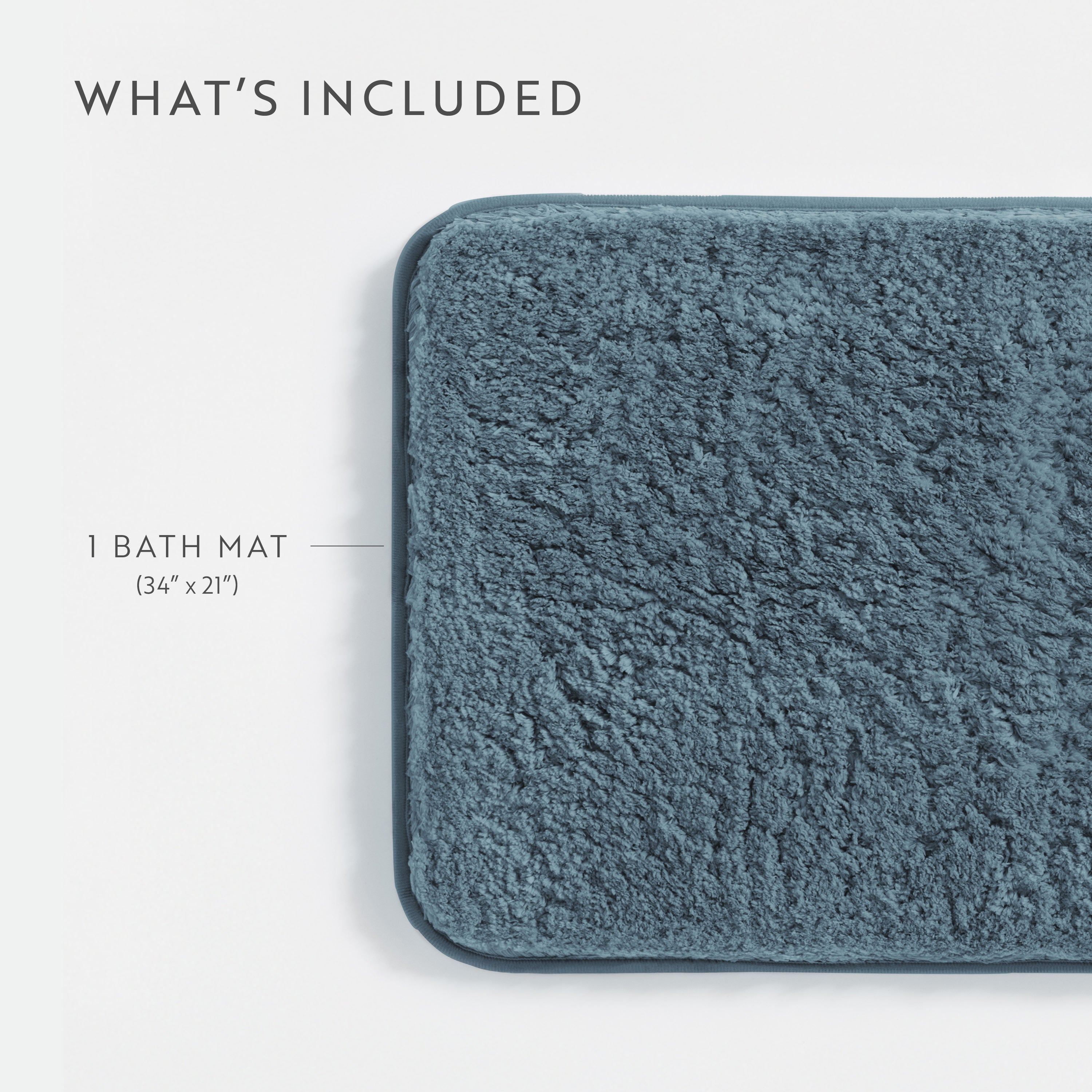 Ultra-Plush Bath Mat, Soft and Absorbent Shaggy Style with Anti-Skid Rubber Backing
