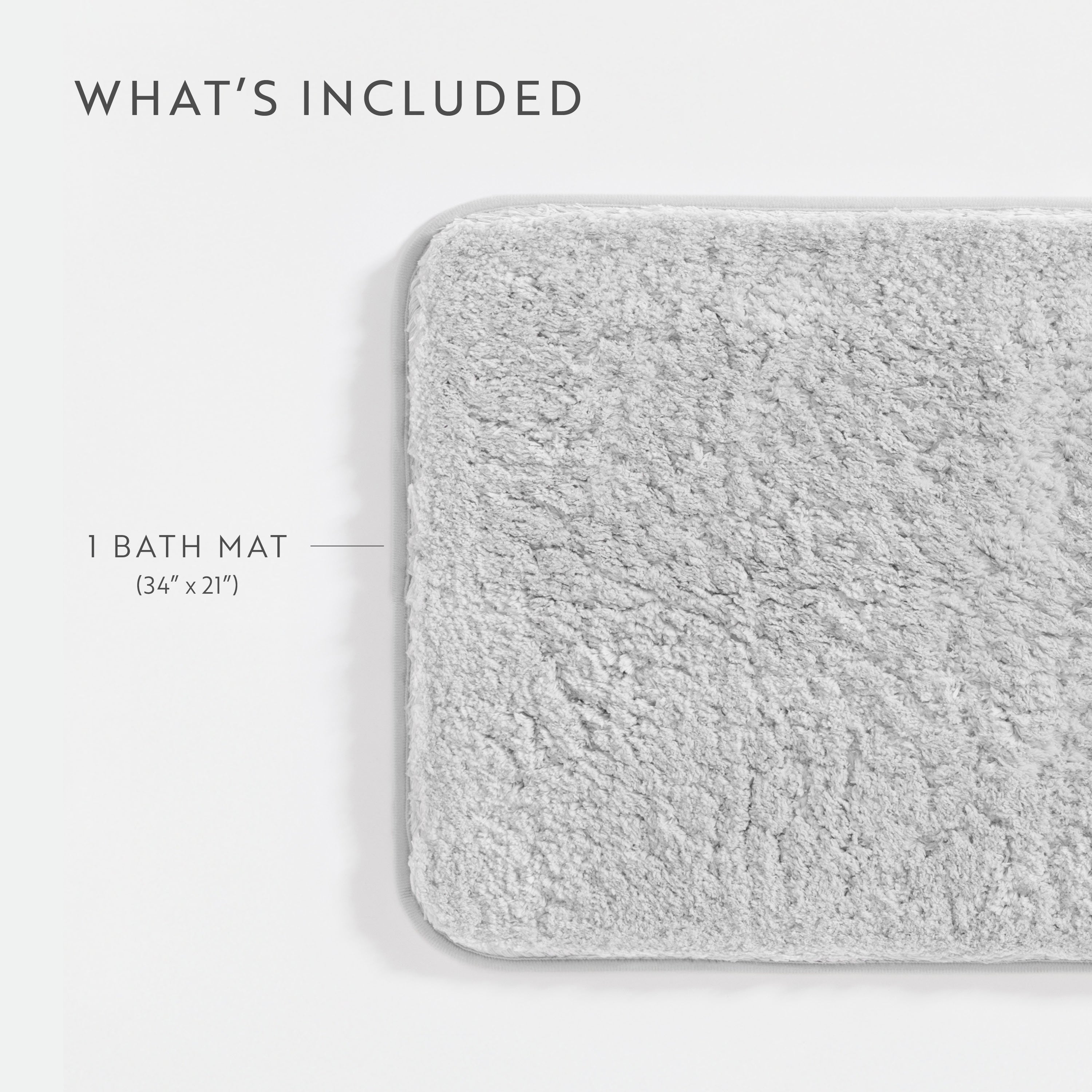 Ultra-Plush Bath Mat, Soft and Absorbent Shaggy Style with Anti-Skid Rubber Backing