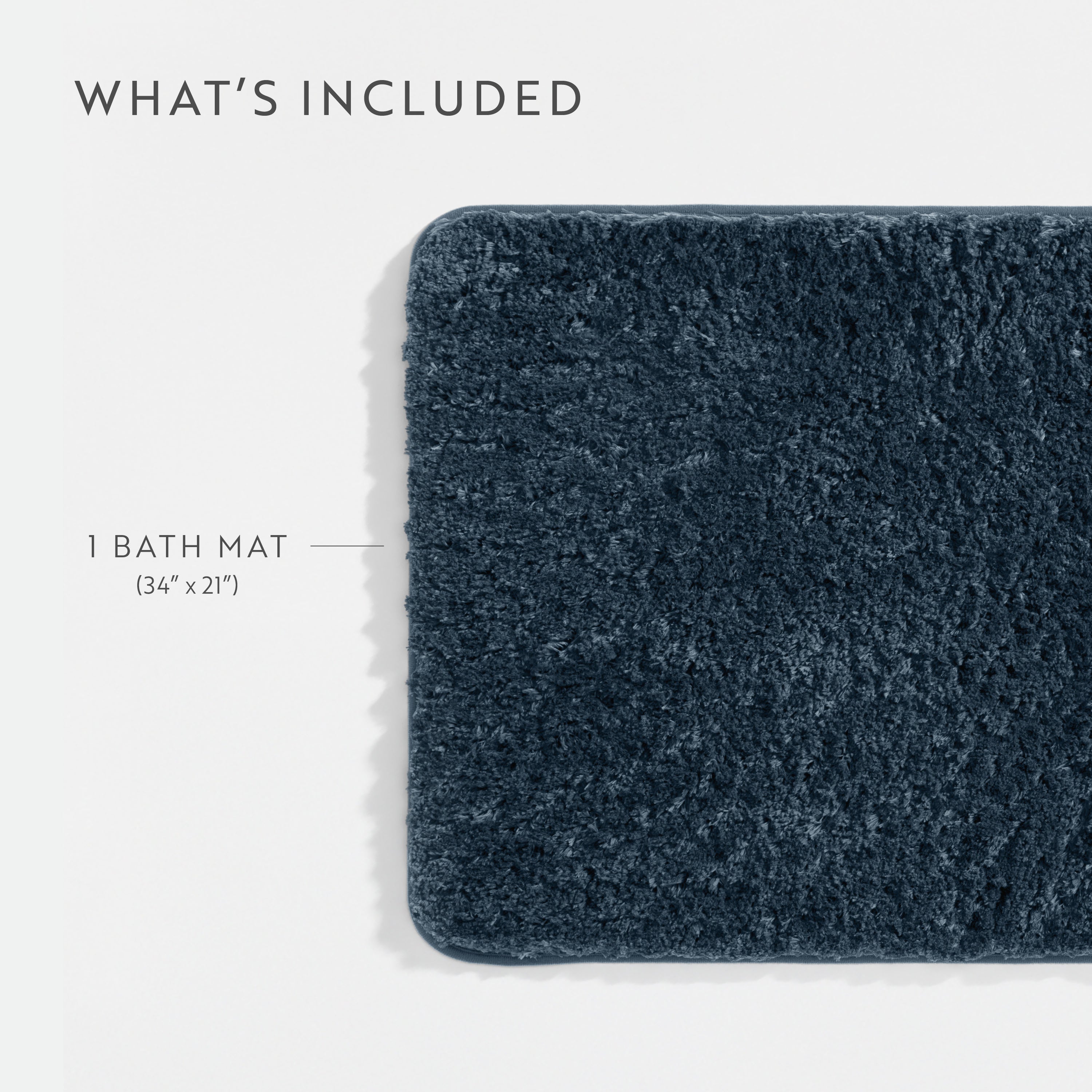 Ultra-Plush Bath Mat, Soft and Absorbent Shaggy Style with Anti-Skid Rubber Backing