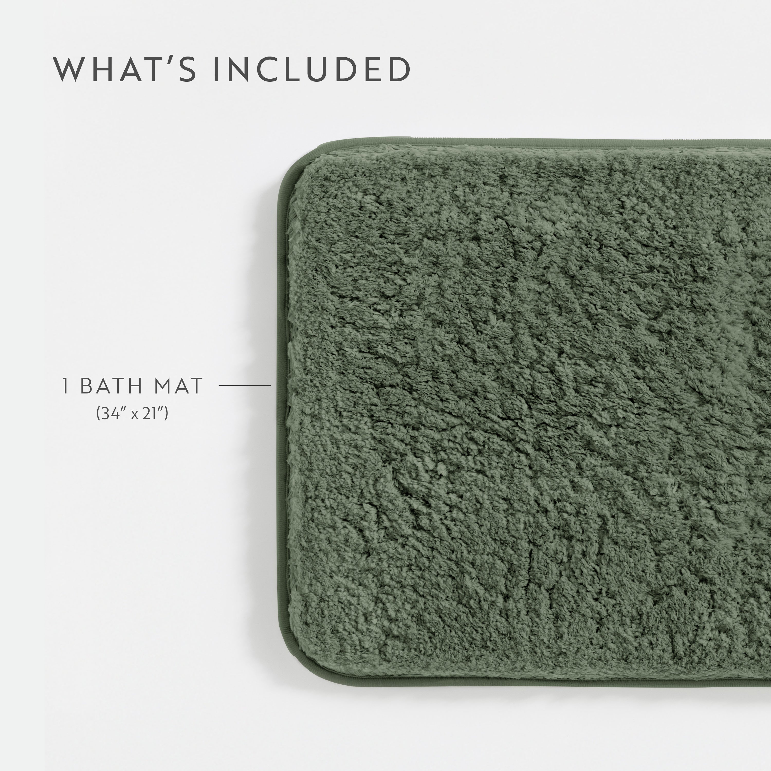 Ultra-Plush Bath Mat, Soft and Absorbent Shaggy Style with Anti-Skid Rubber Backing