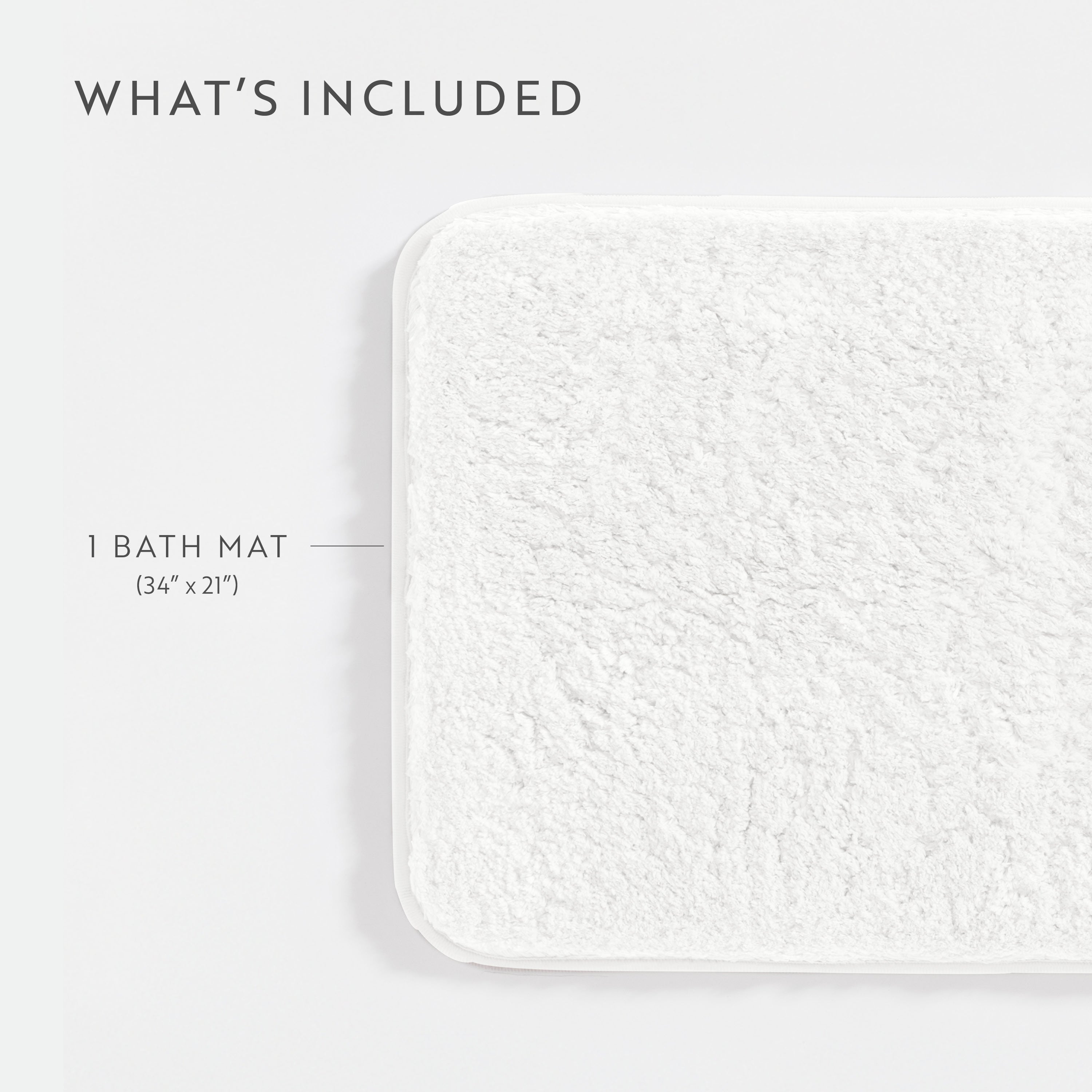 Ultra-Plush Bath Mat, Soft and Absorbent Shaggy Style with Anti-Skid Rubber Backing