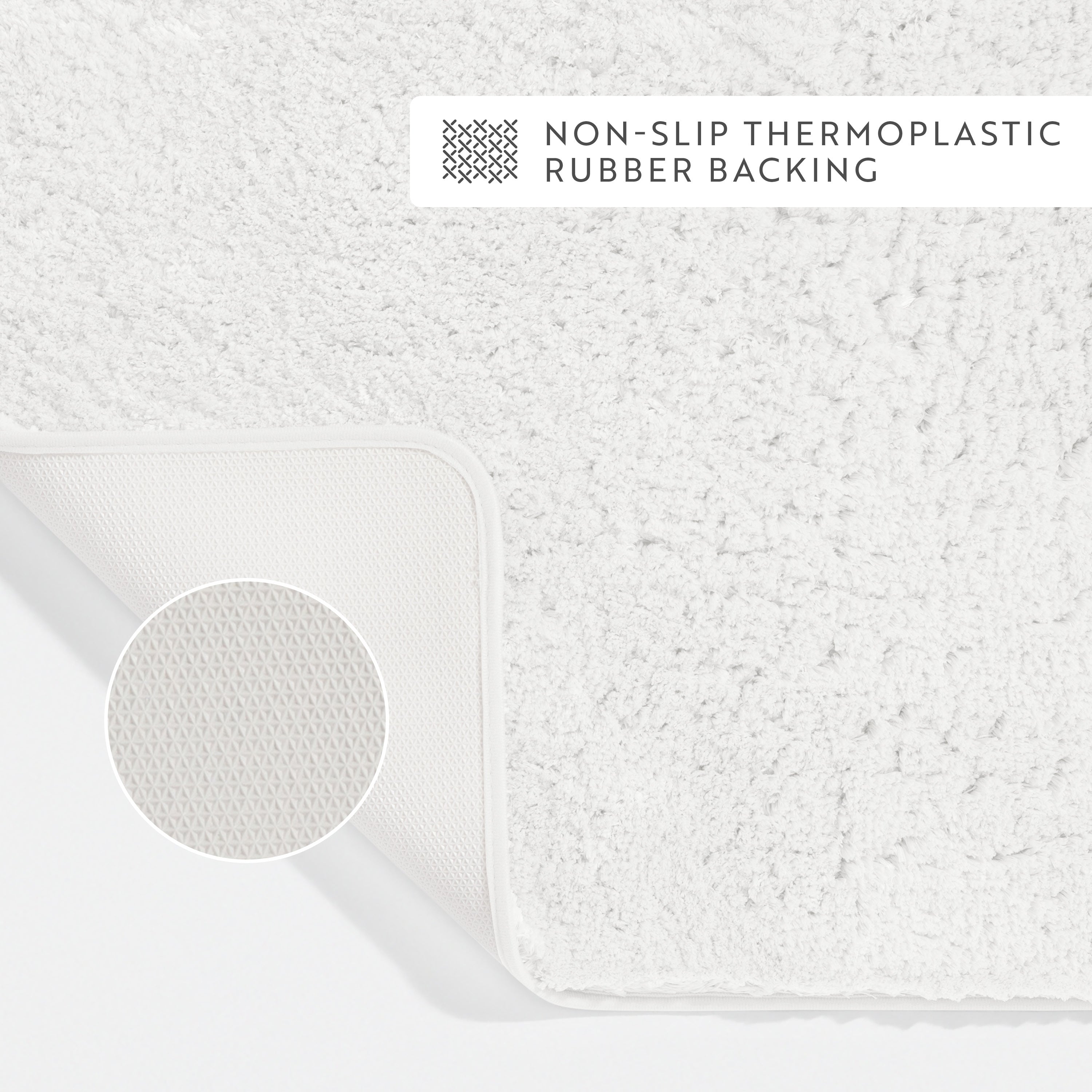 Ultra-Plush Bath Mat, Soft and Absorbent Shaggy Style with Anti-Skid Rubber Backing