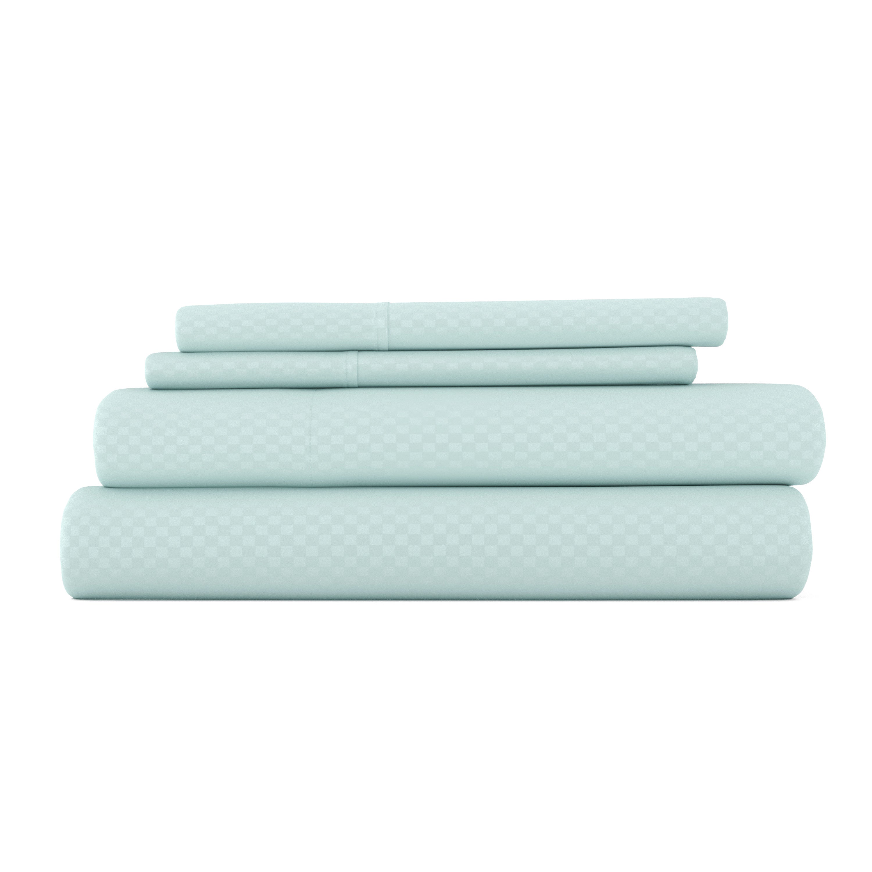 Checkered Embossed 4-Piece Sheet Set