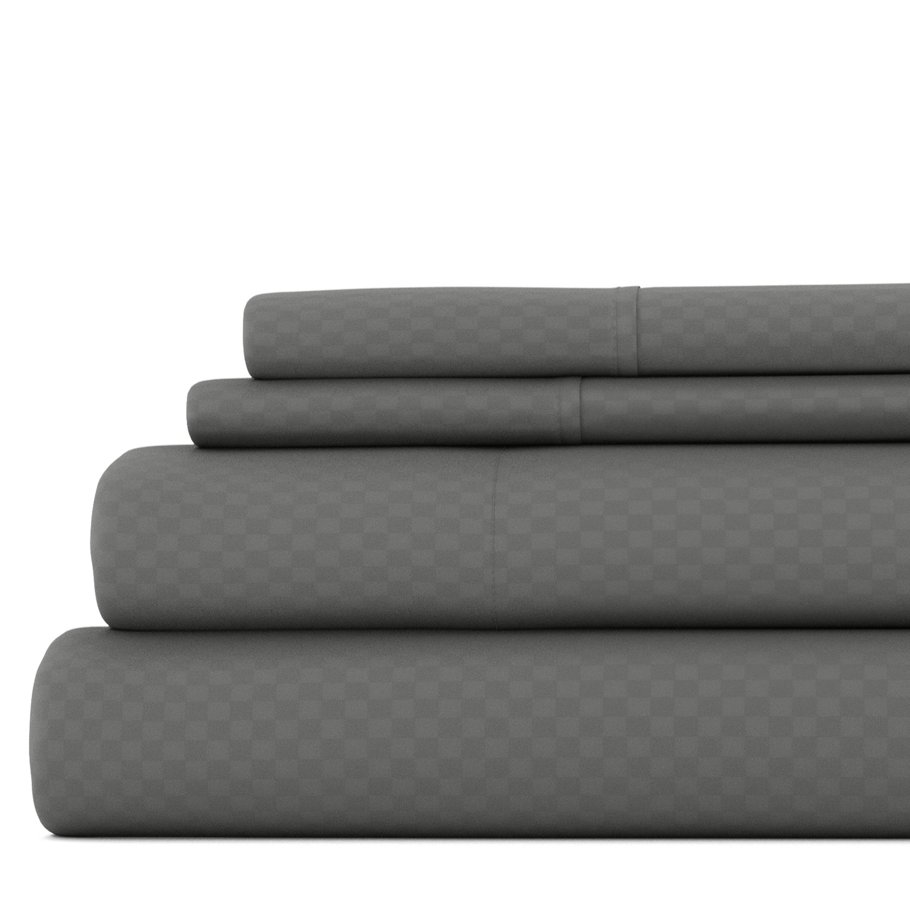Checkered Embossed 4-Piece Sheet Set