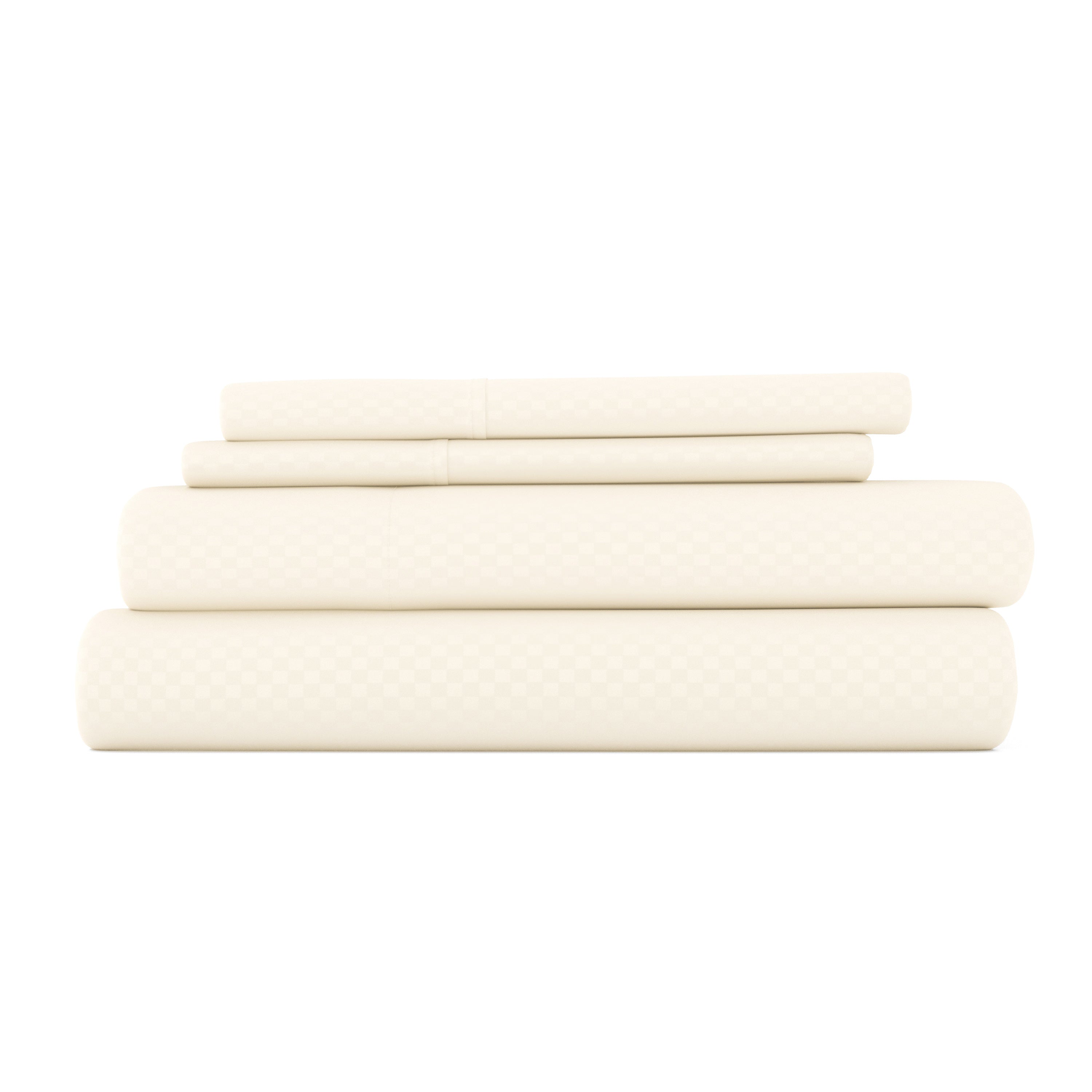 Checkered Embossed 4-Piece Sheet Set
