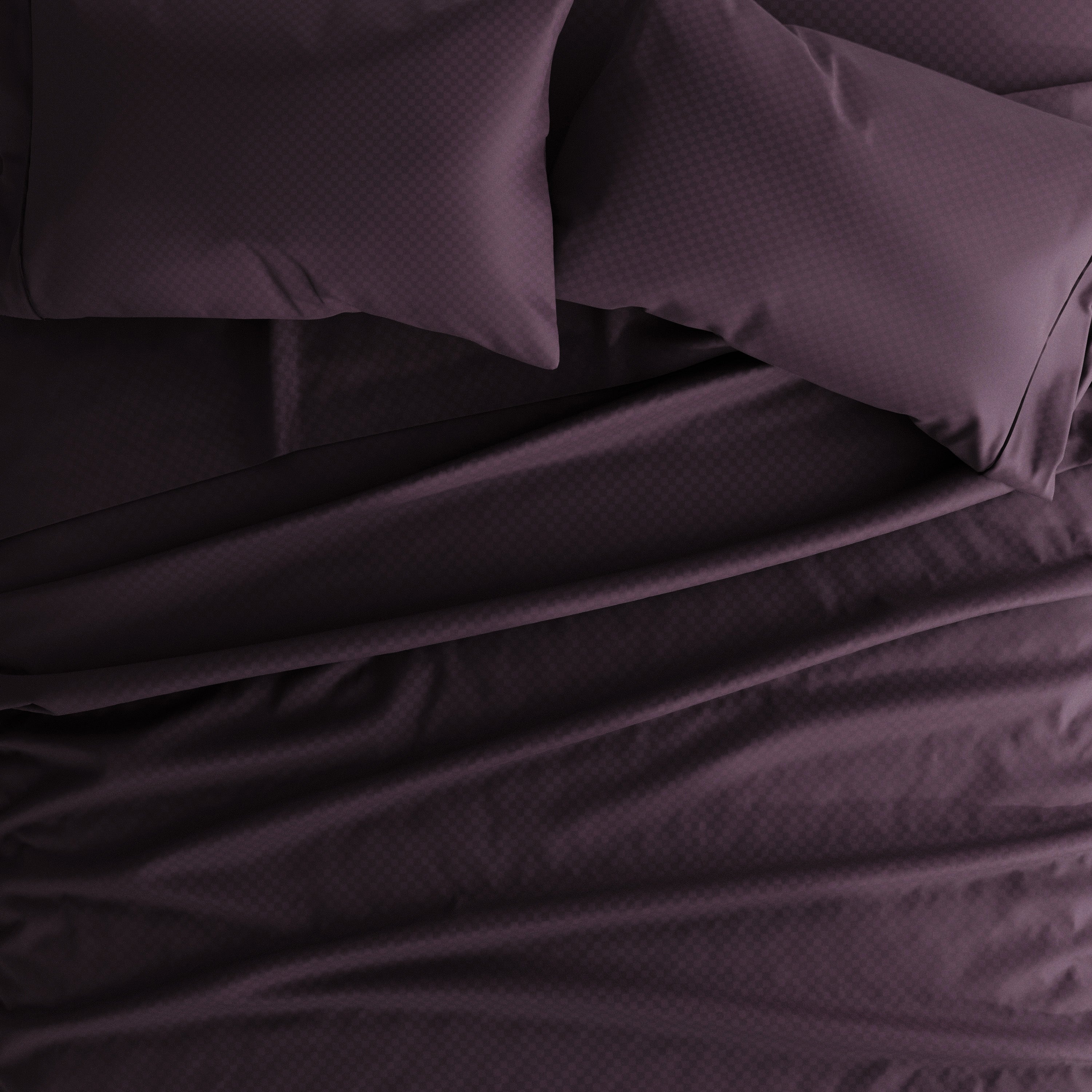 Checkered Embossed 4-Piece Sheet Set