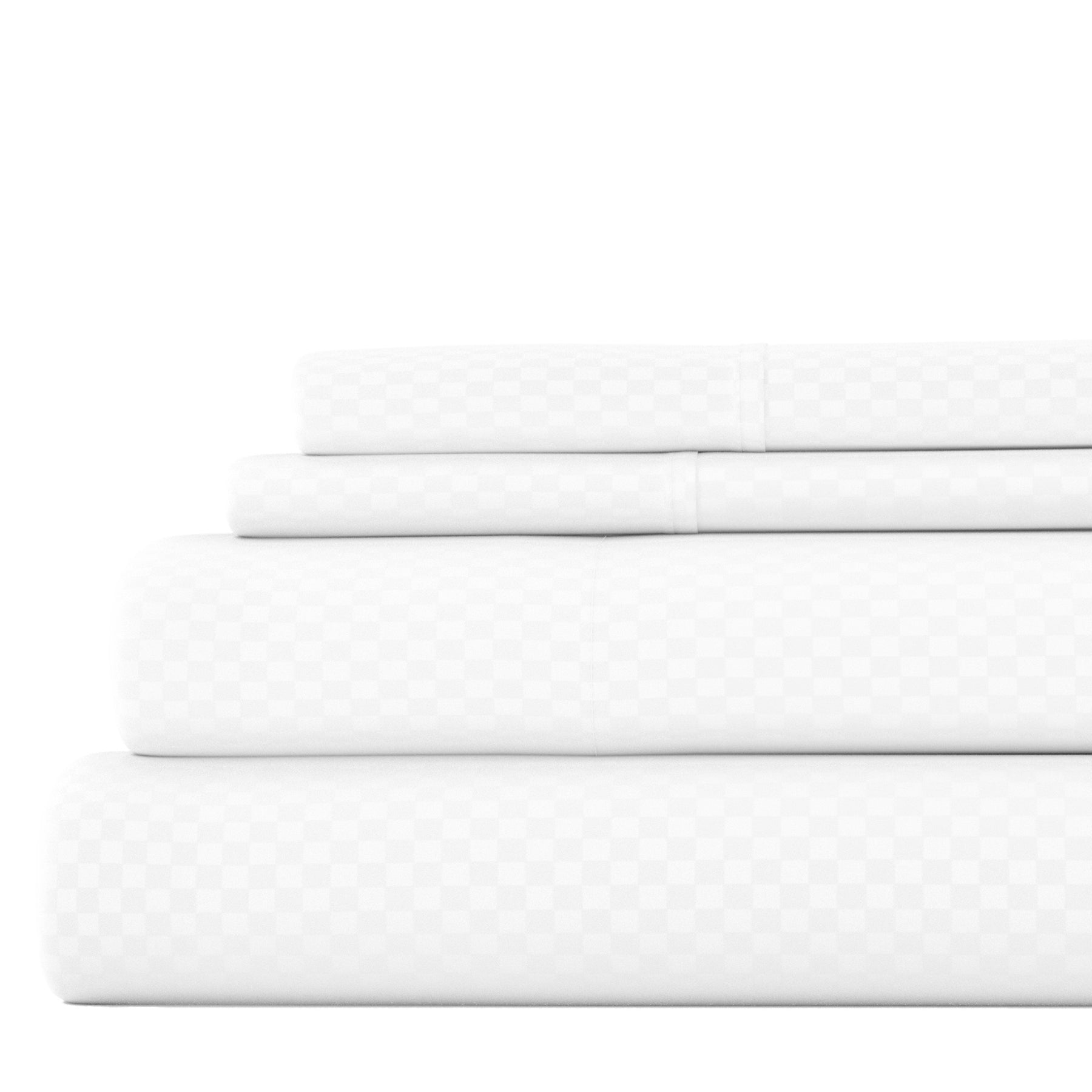 Checkered Embossed 4-Piece Sheet Set