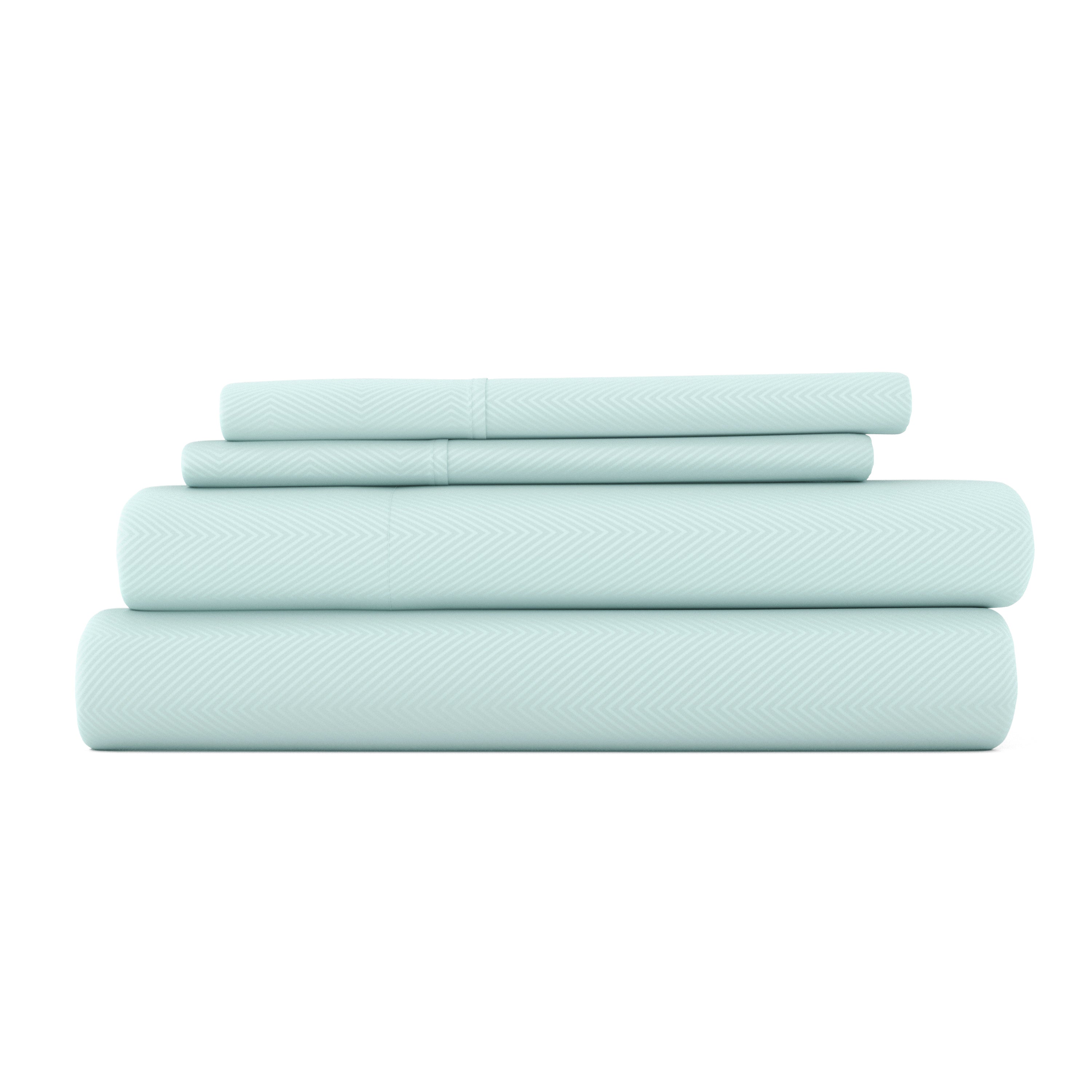 Chevron Embossed 4-Piece Sheet Set