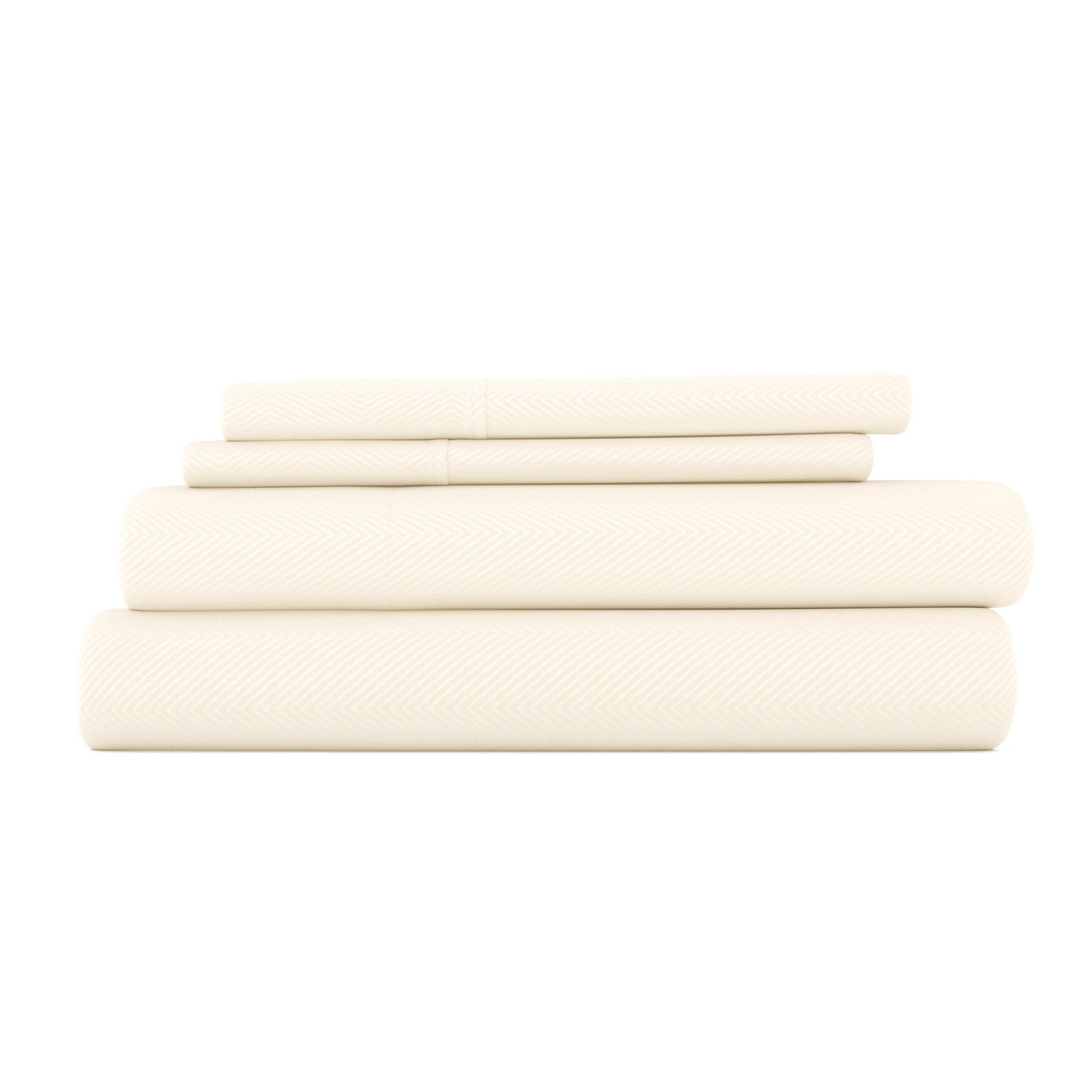 Chevron Embossed 4-Piece Sheet Set