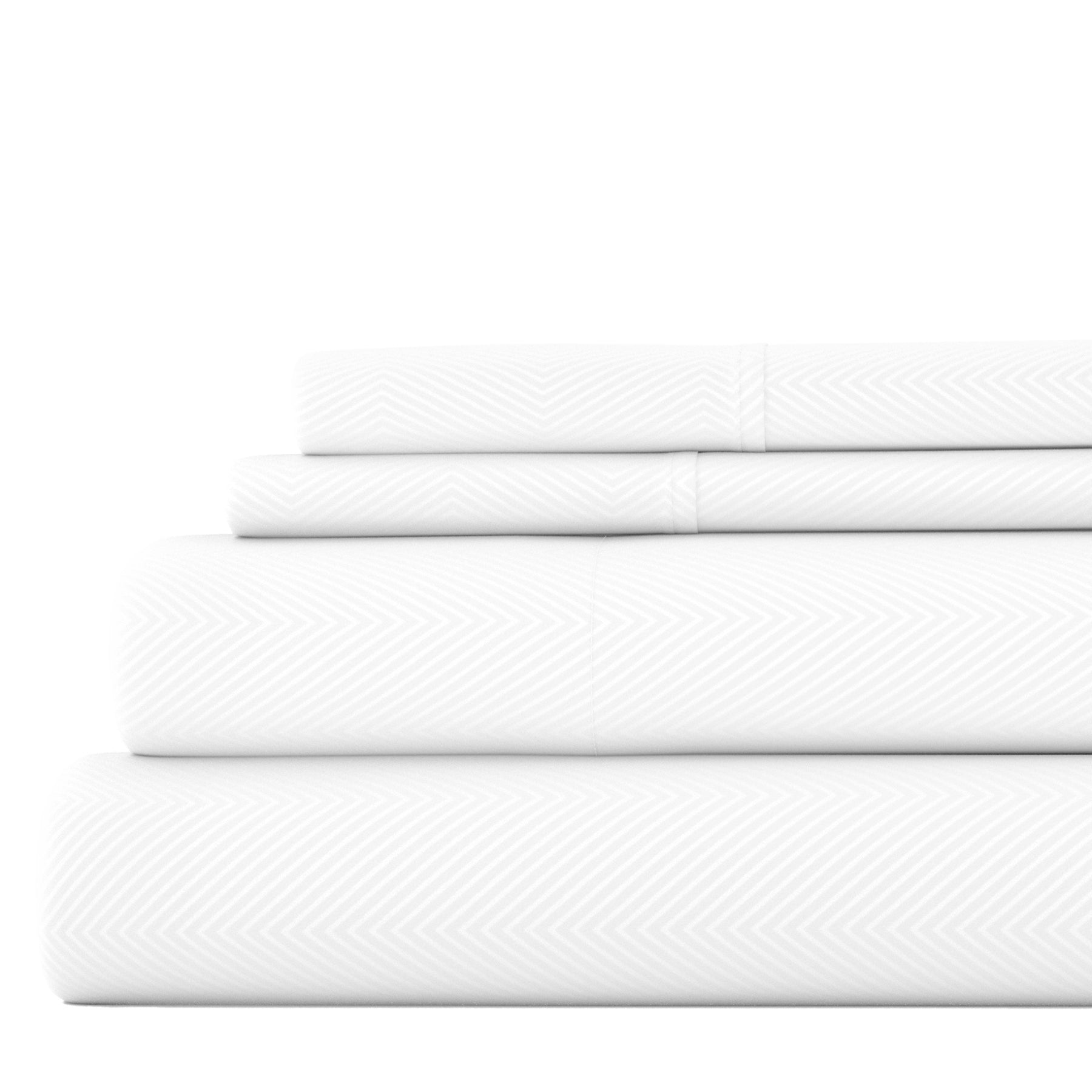 Chevron Embossed 4-Piece Sheet Set