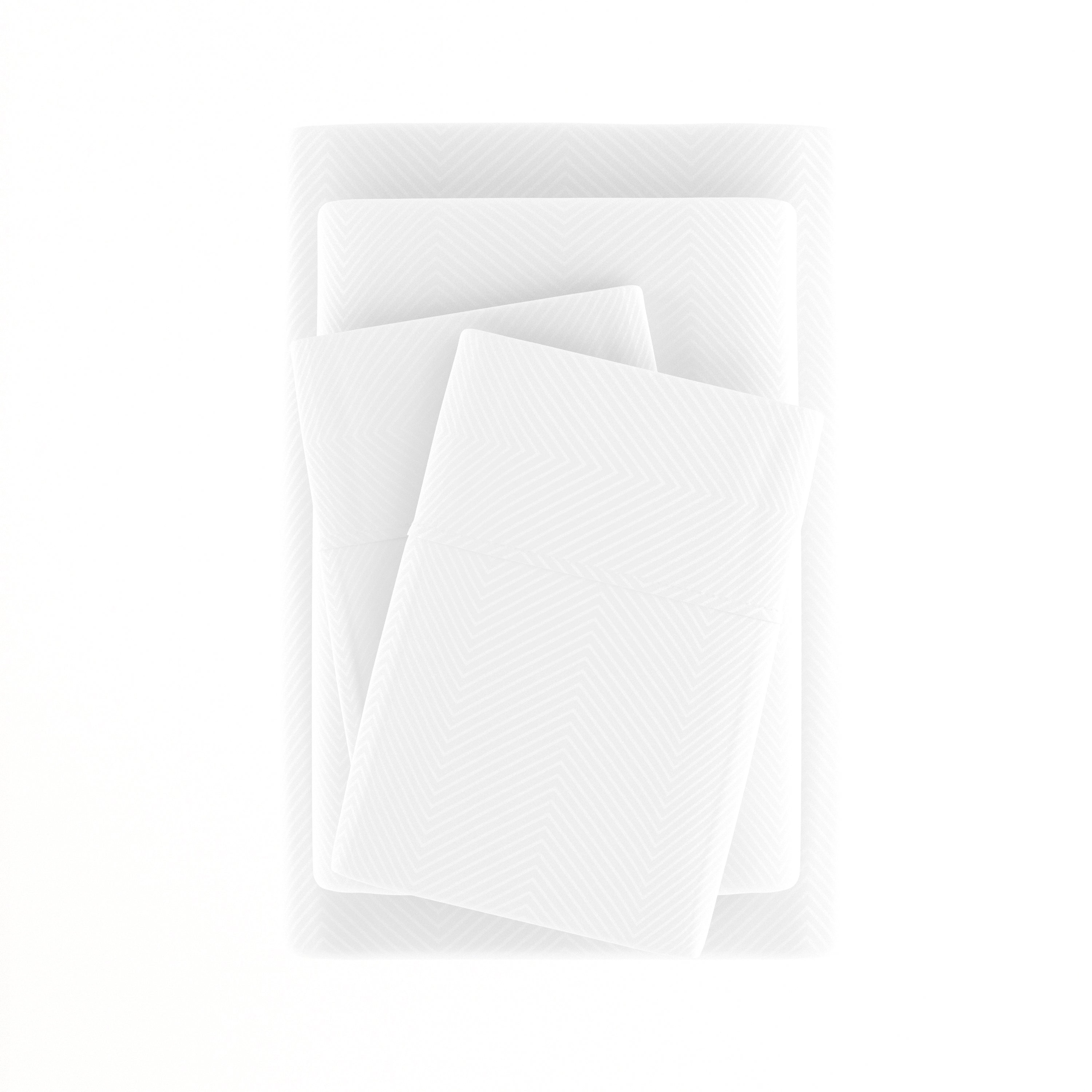 Chevron Embossed 4-Piece Sheet Set