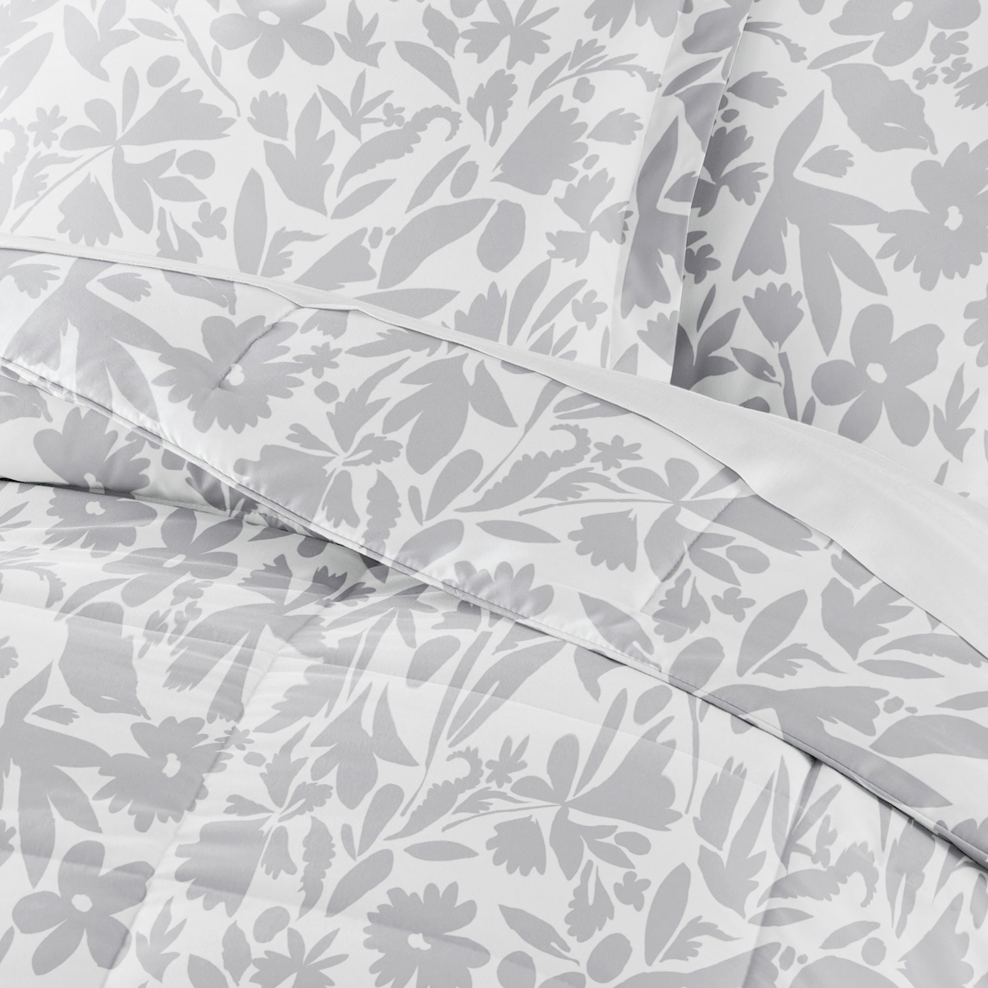 Abstract Garden Patterned Down-Alternative Comforter Set