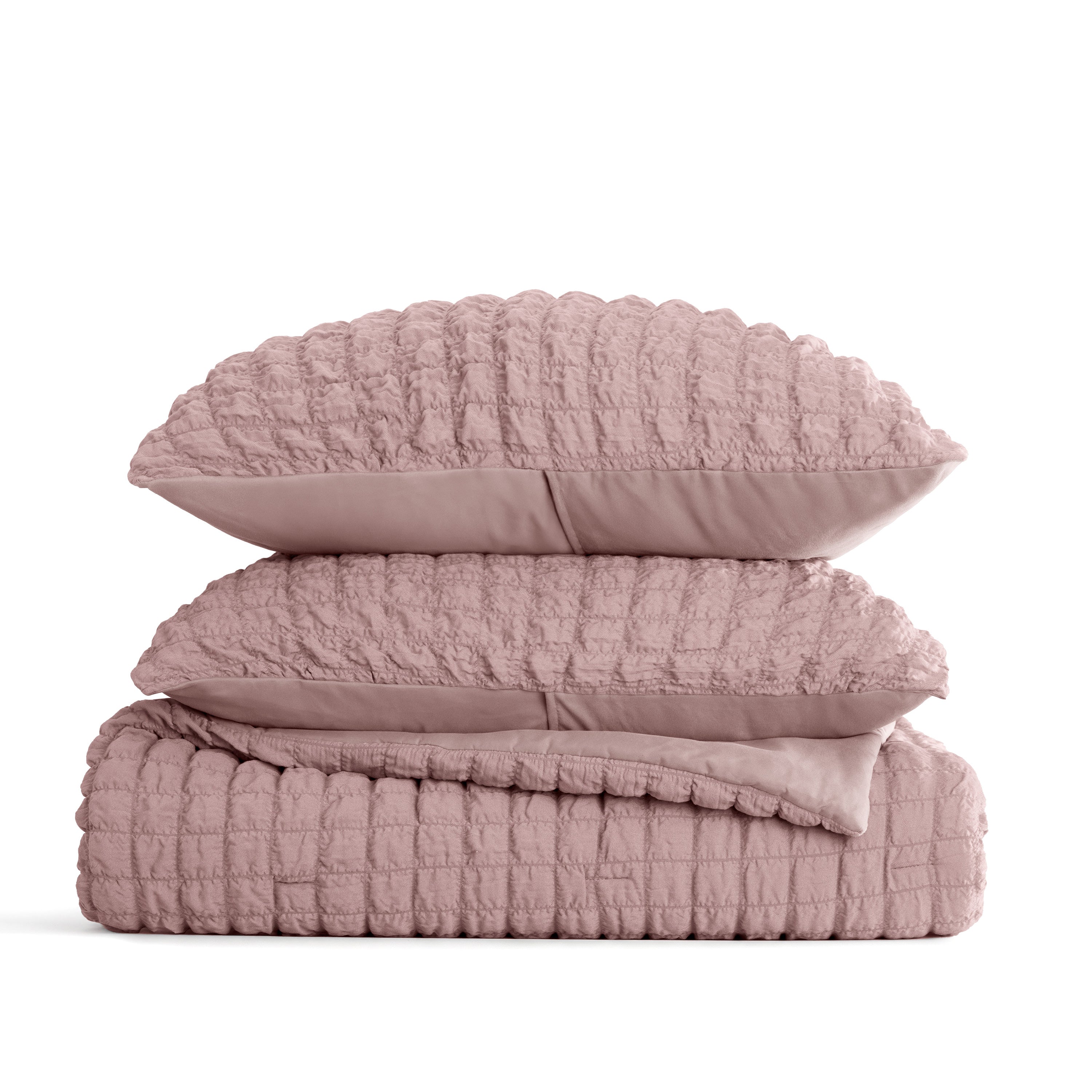 Seersucker Box Textured Down-Alternative Comforter Set