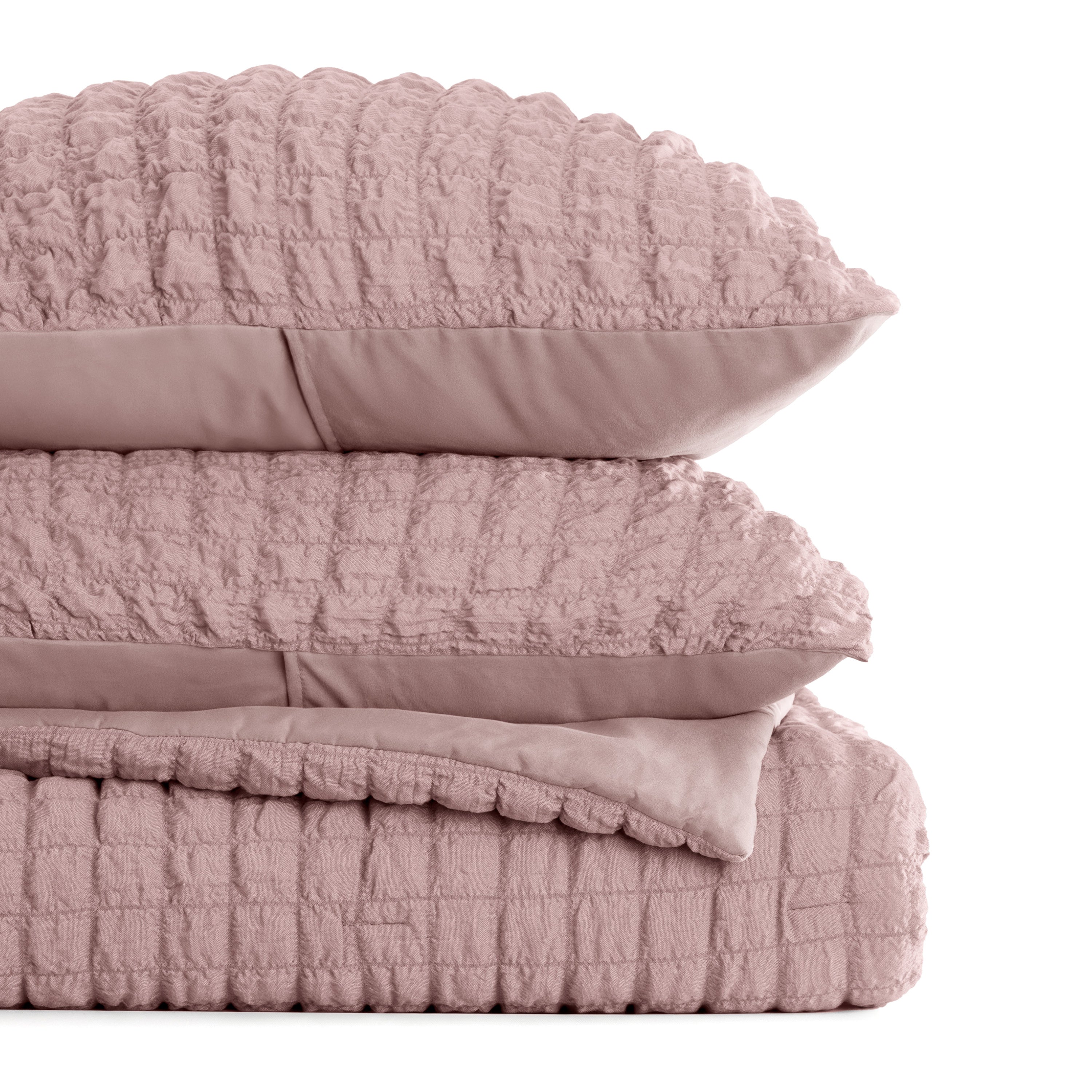 Seersucker Box Textured Down-Alternative Comforter Set