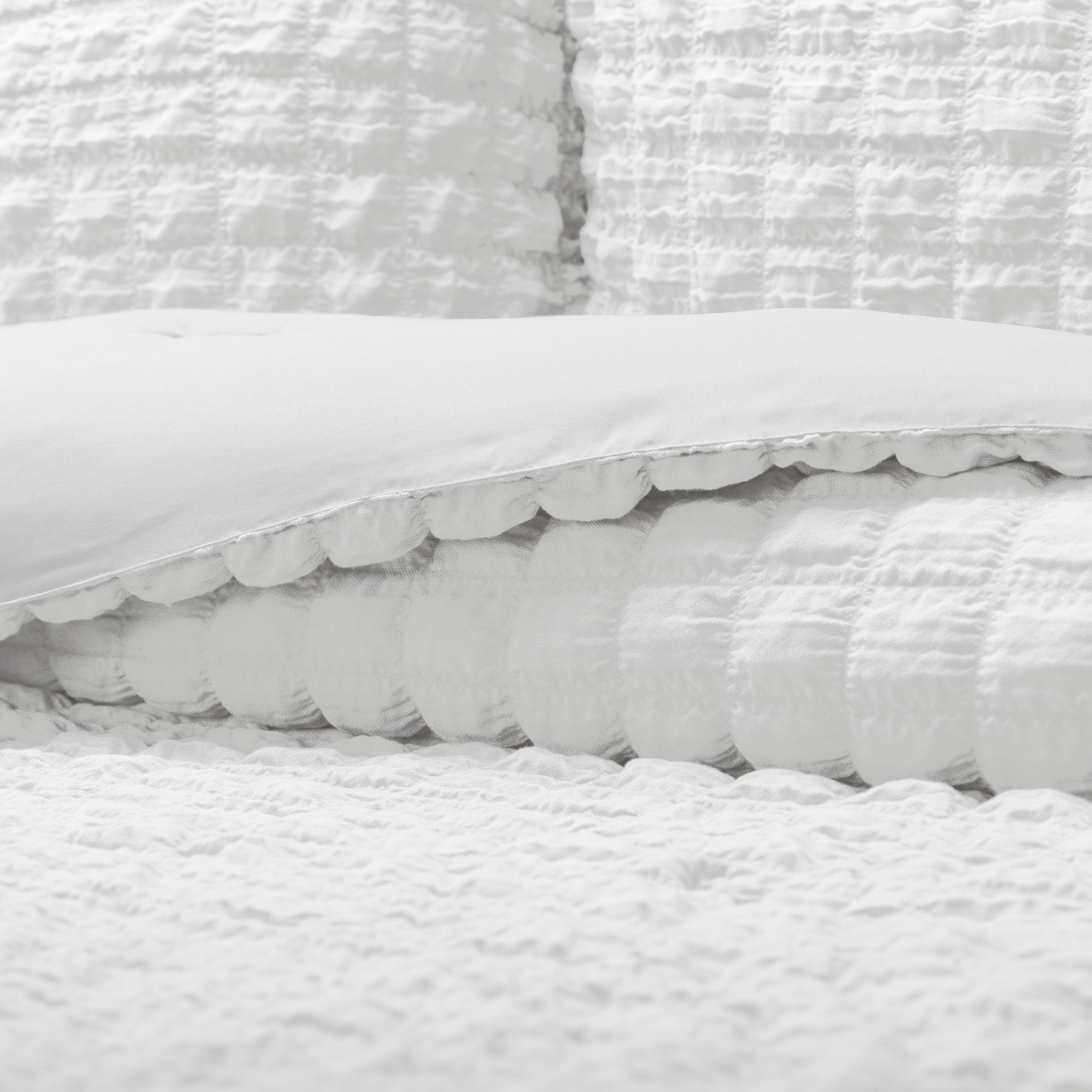 Seersucker Box Textured Down-Alternative Comforter Set
