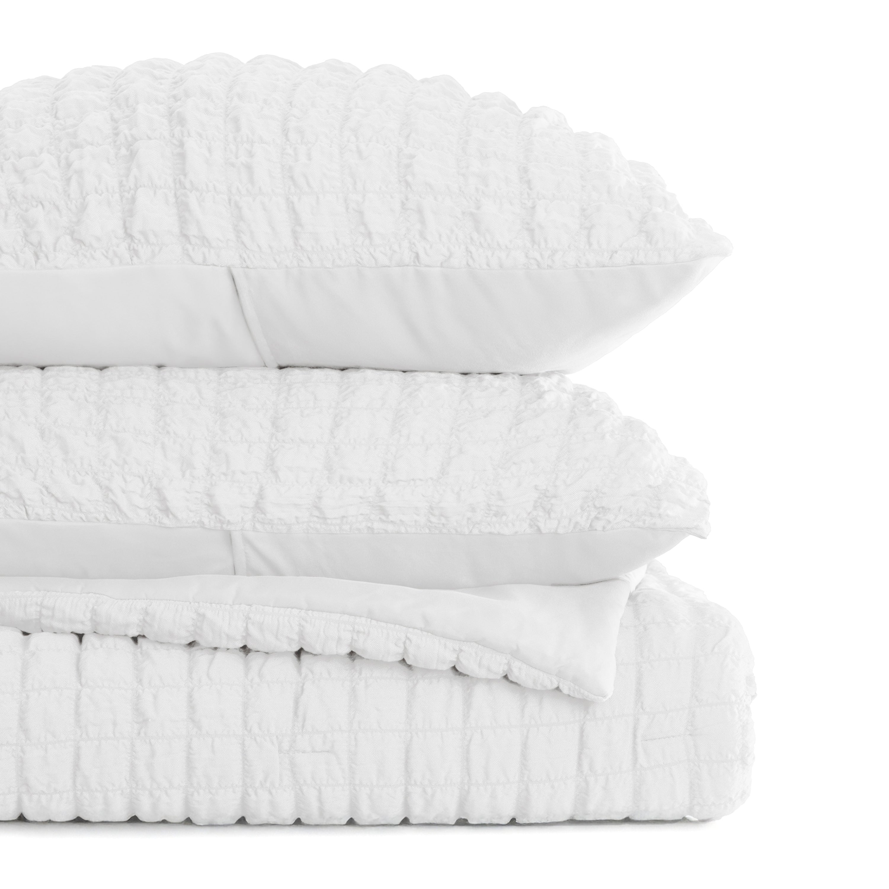 Seersucker Box Textured Down-Alternative Comforter Set