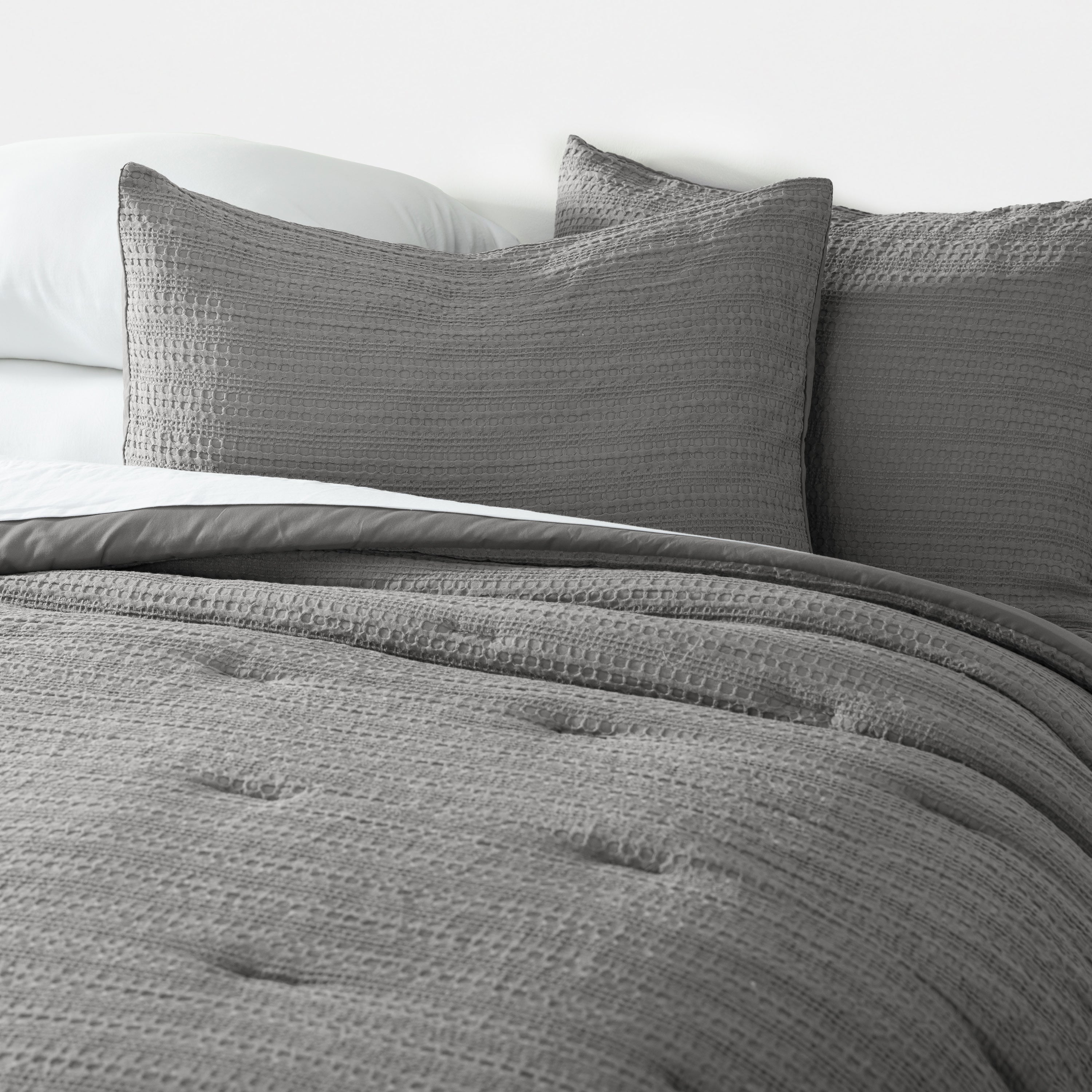 Waffle Textured Down-Alternative Comforter Set