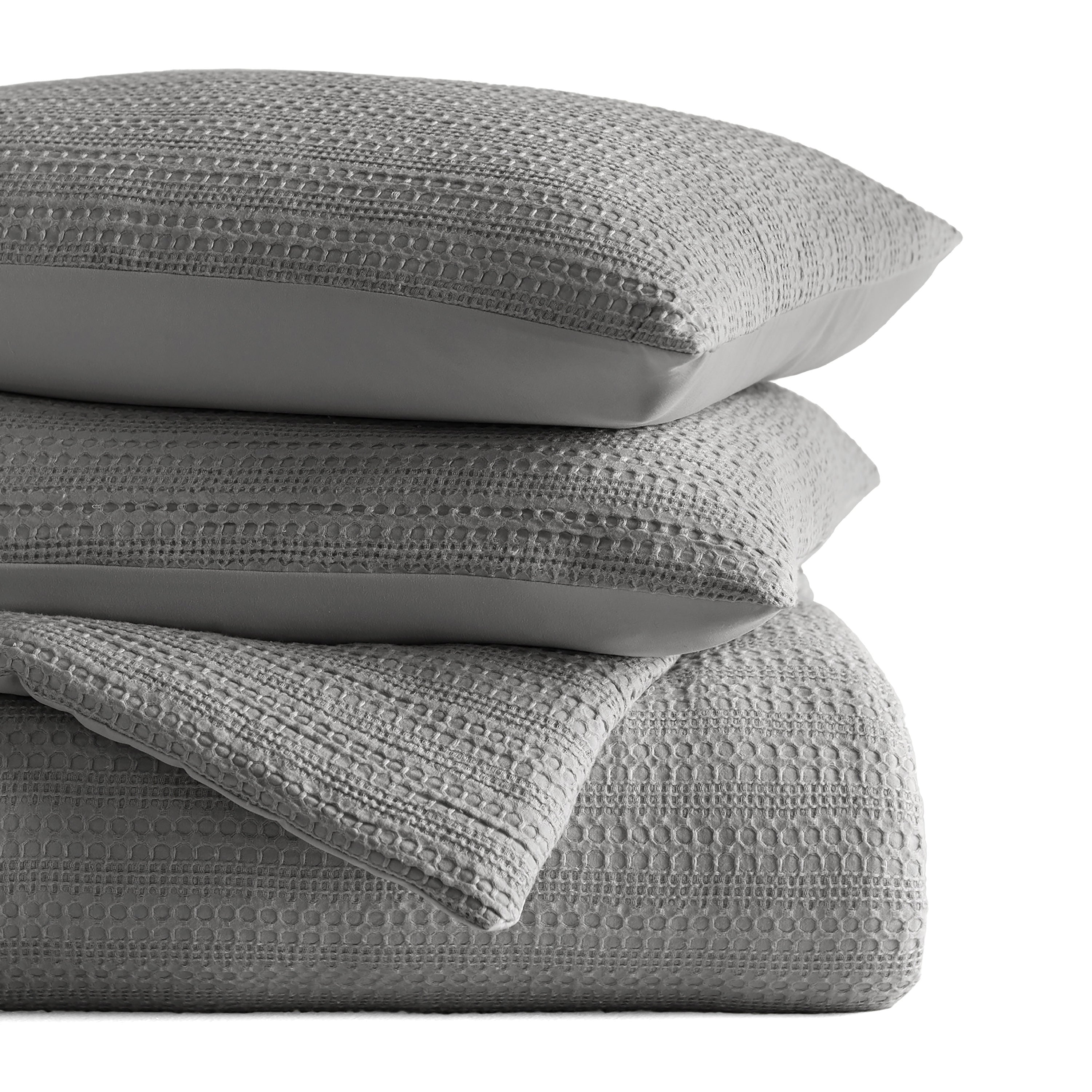 Waffle Textured Down-Alternative Comforter Set