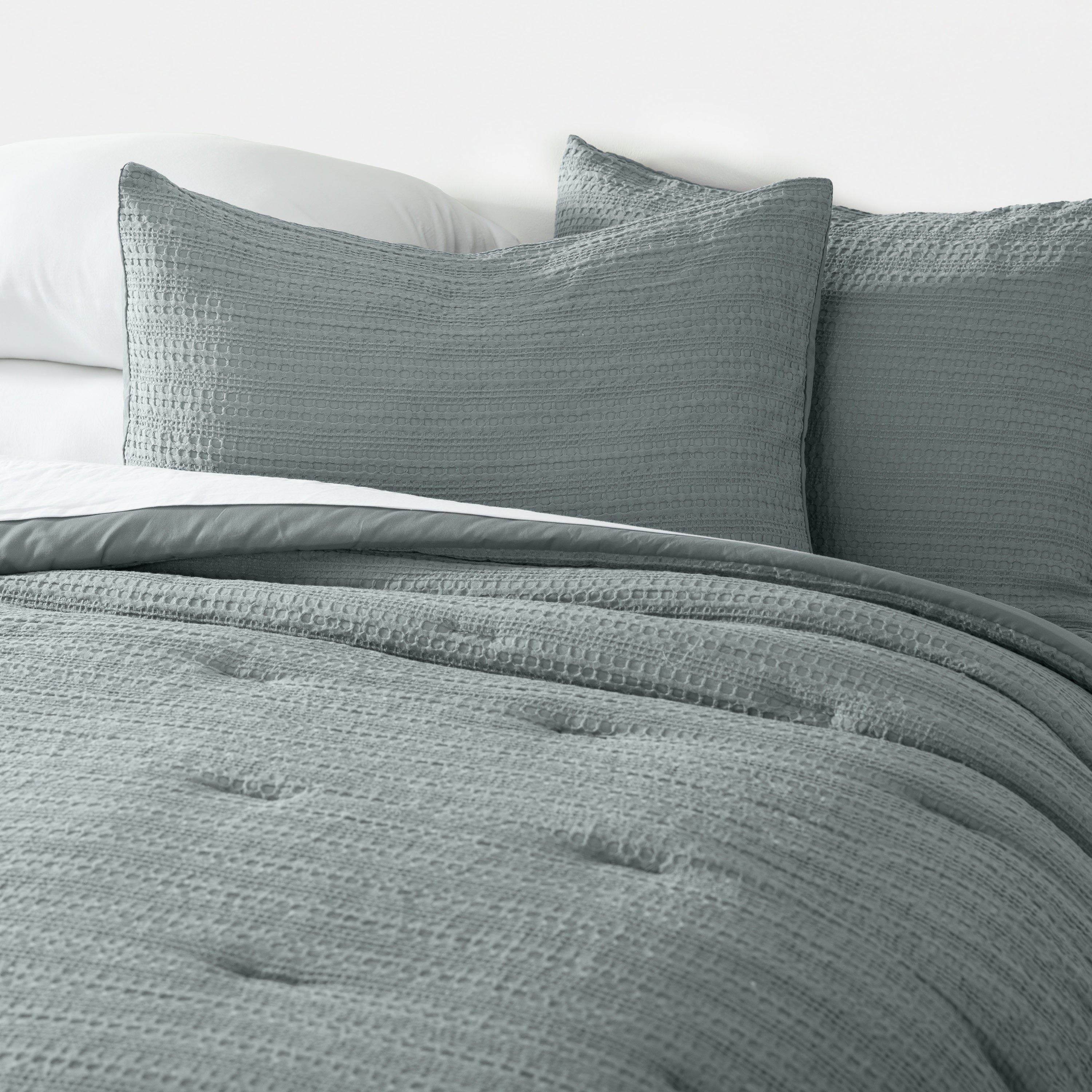 Waffle Textured Down-Alternative Comforter Set