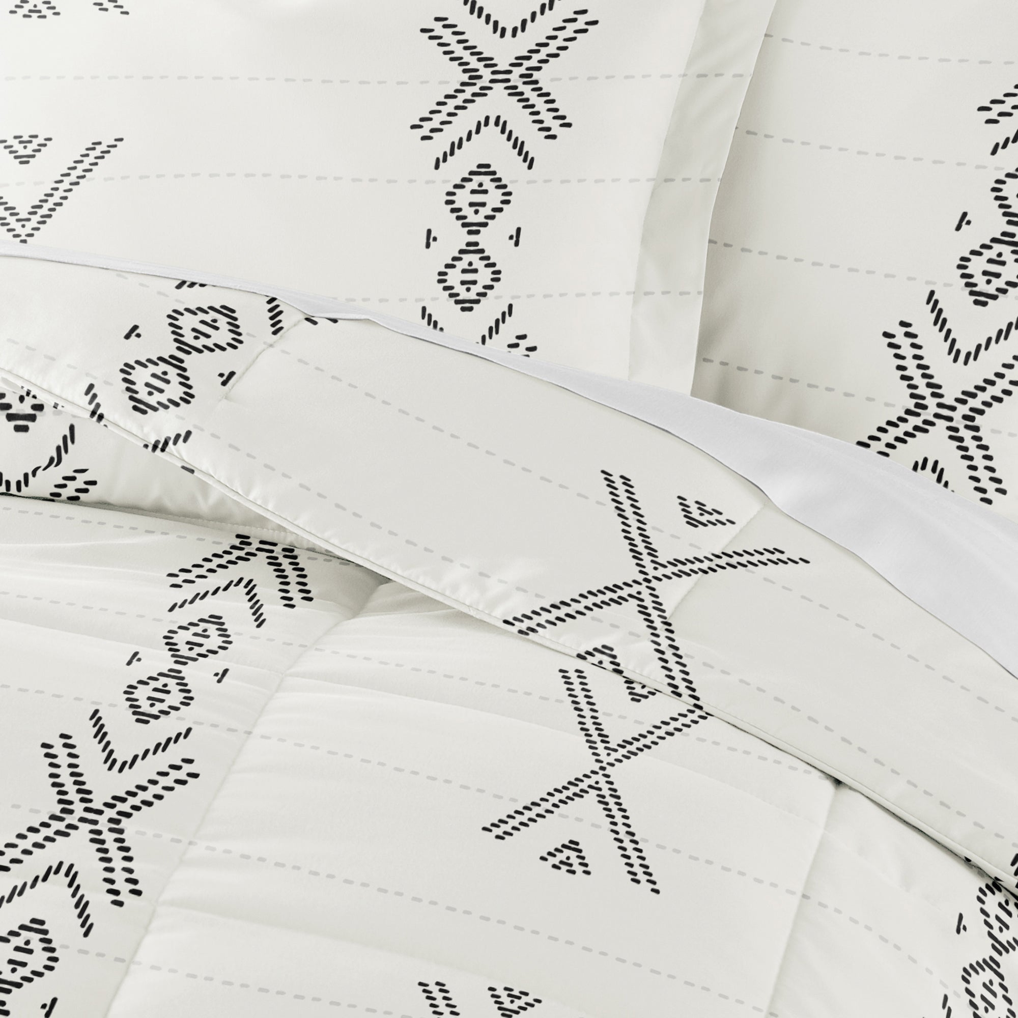 Urban Stitch Patterned Down-Alternative Comforter Set