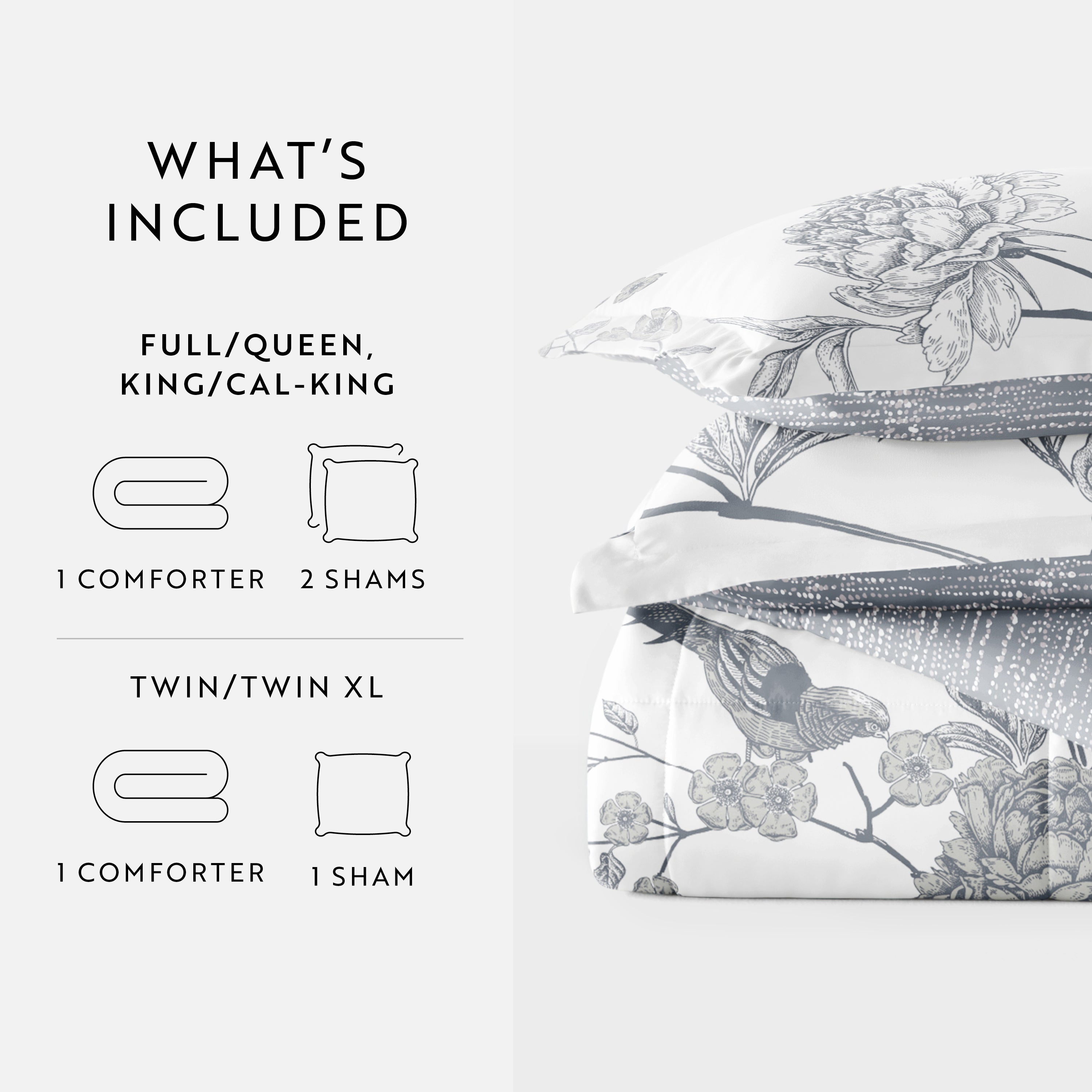 Molly Botanicals Reversible Patterned Down-Alternative Comforter Set