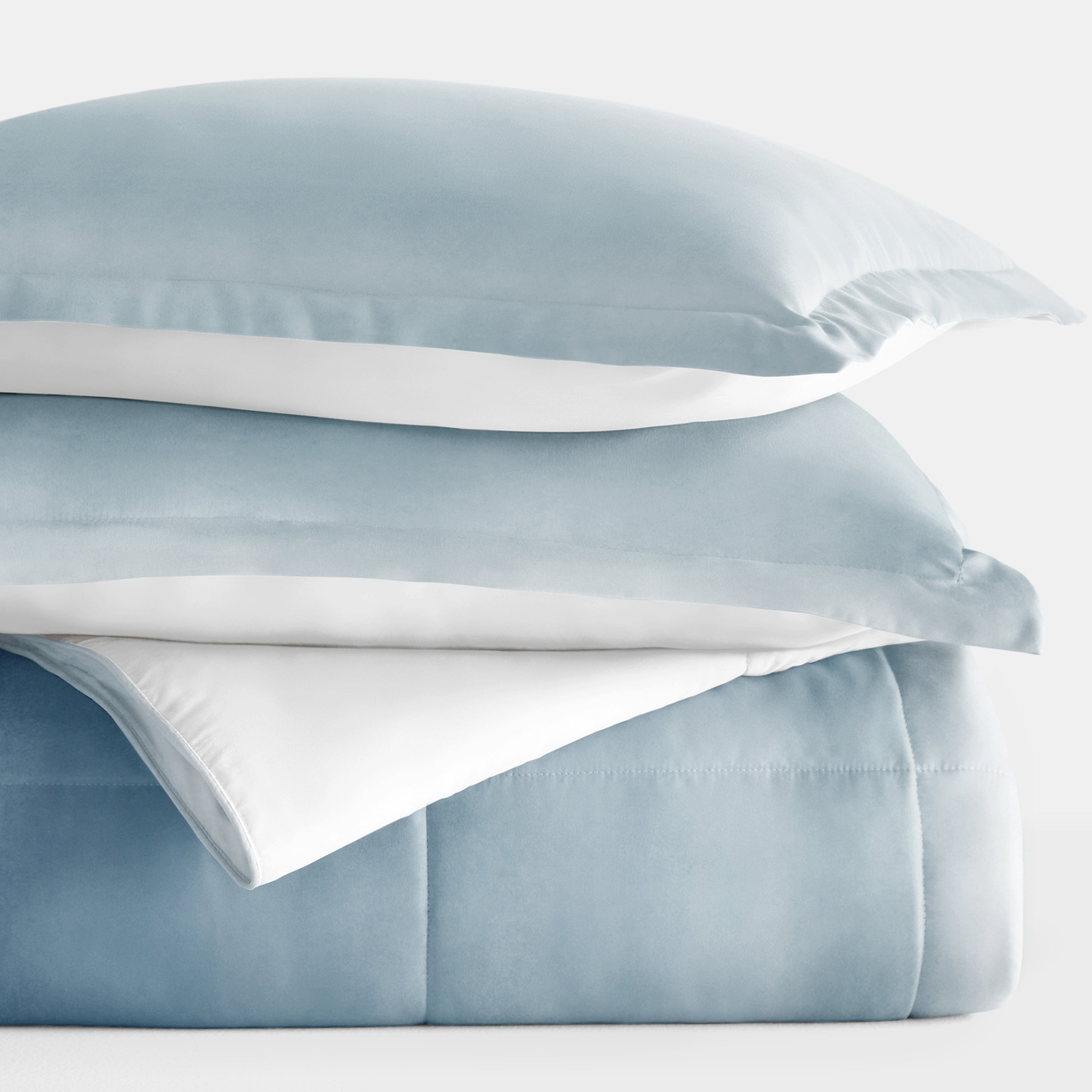 Ocean Waves Reversible Patterned Down-Alternative Comforter Set