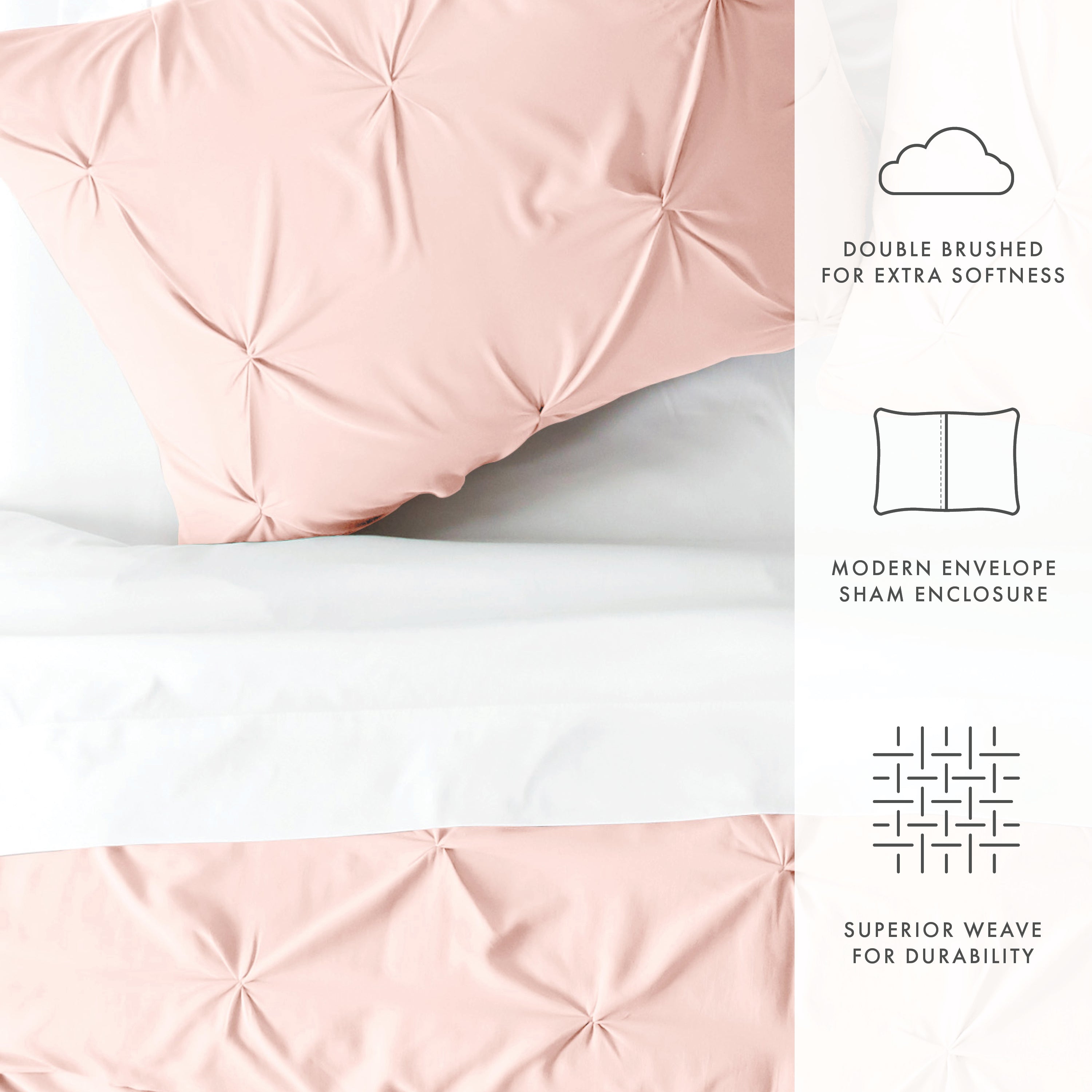 Pinch Pleat Duvet Cover Set