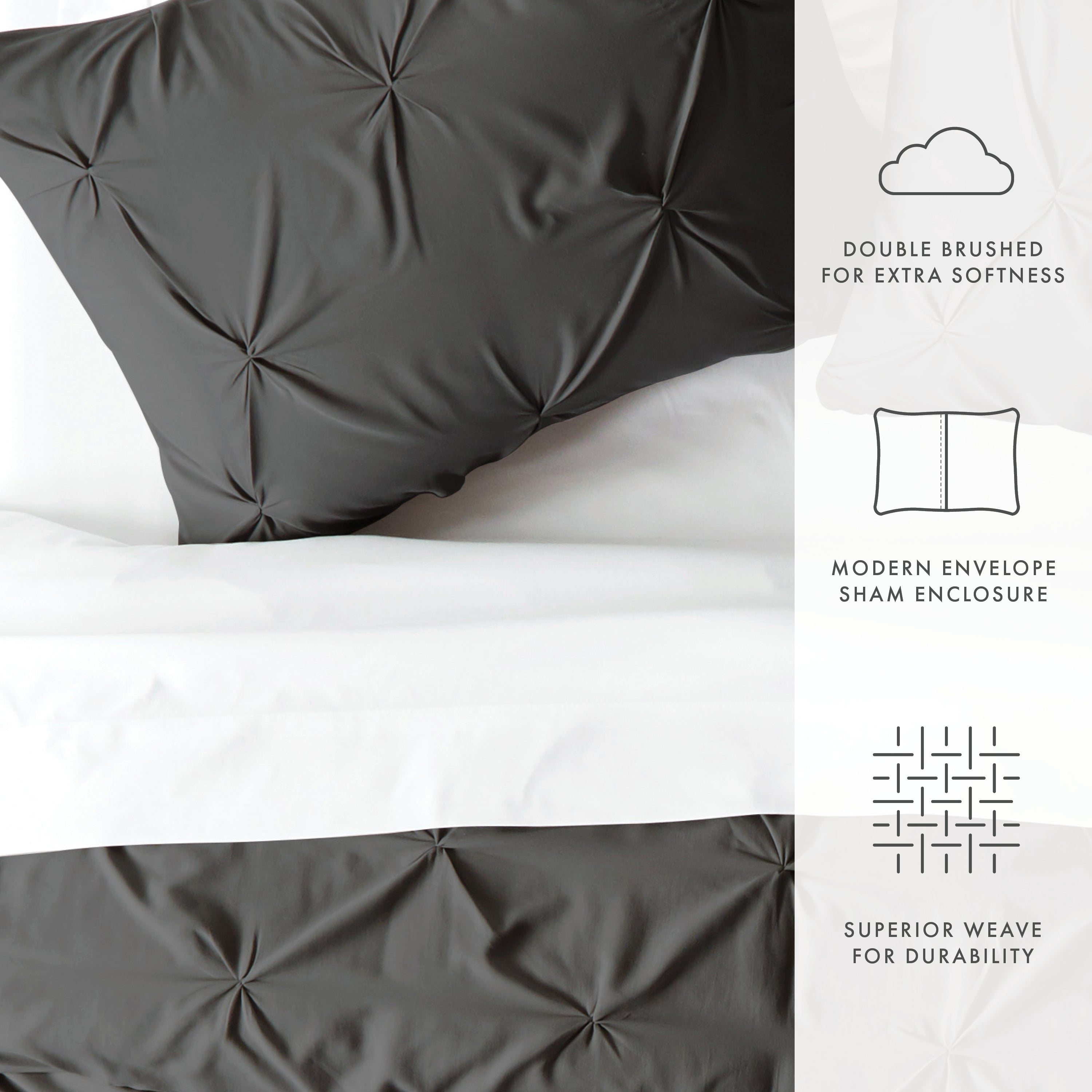 Pinch Pleat Duvet Cover Set