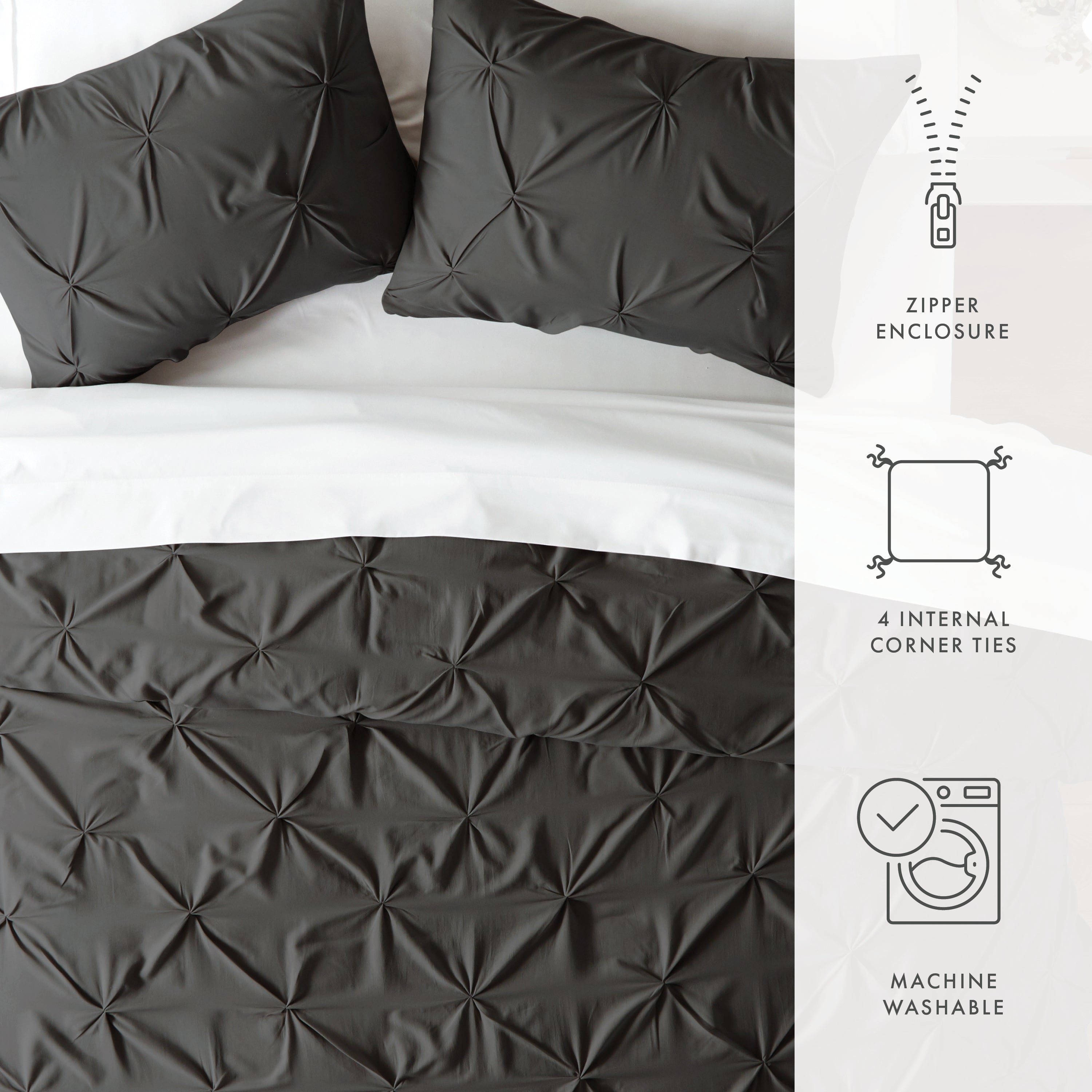 Pinch Pleat Duvet Cover Set
