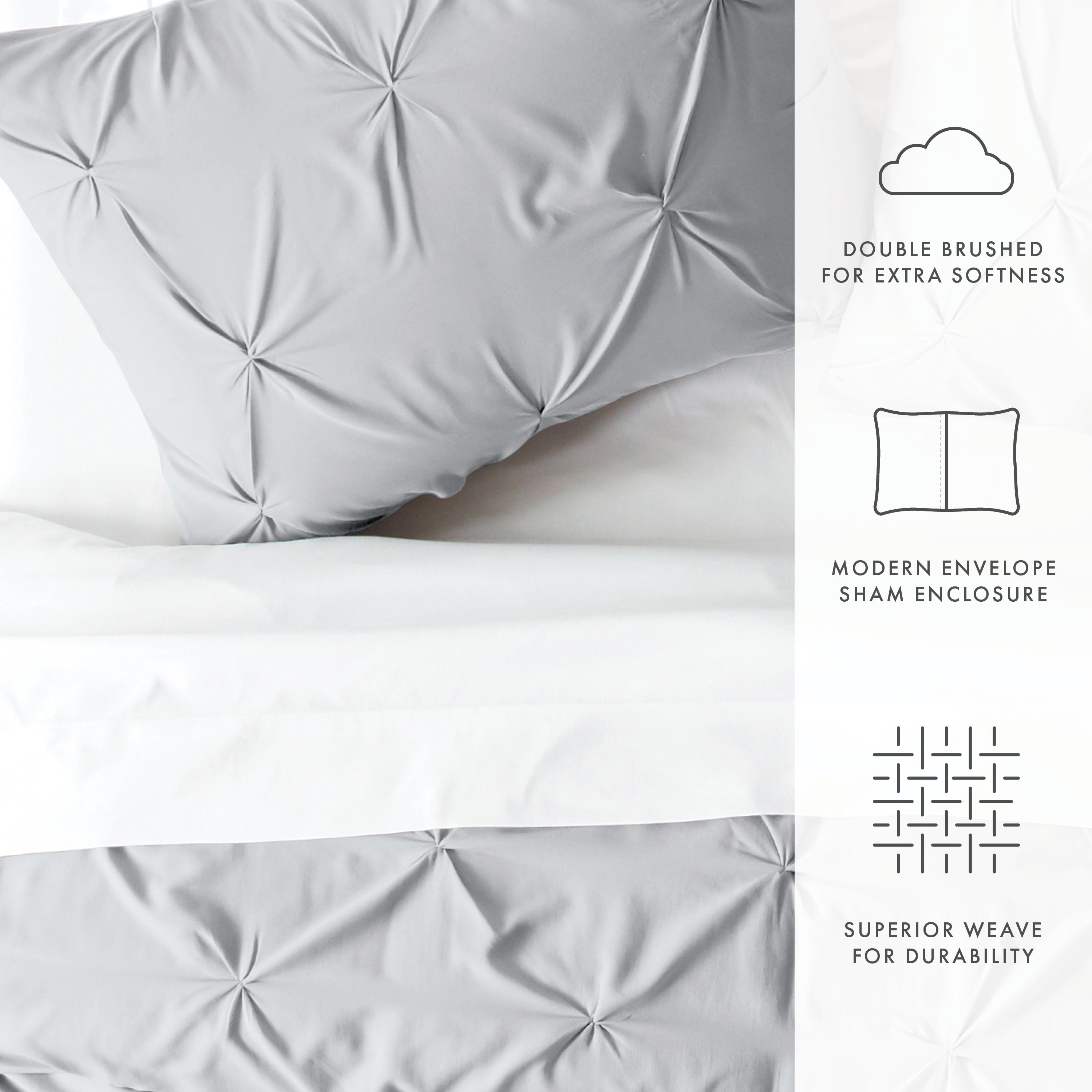 Pinch Pleat Duvet Cover Set
