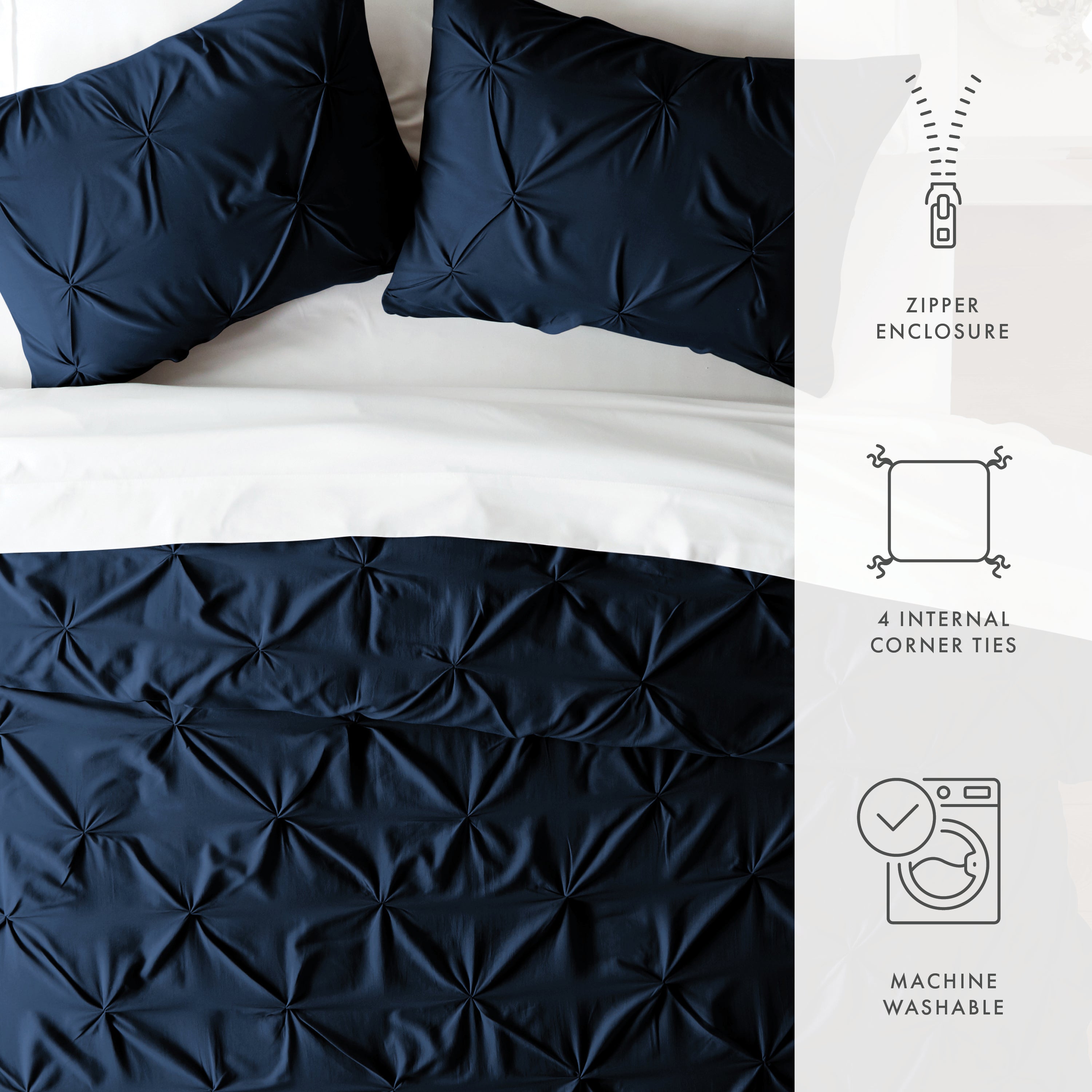 Pinch Pleat Duvet Cover Set
