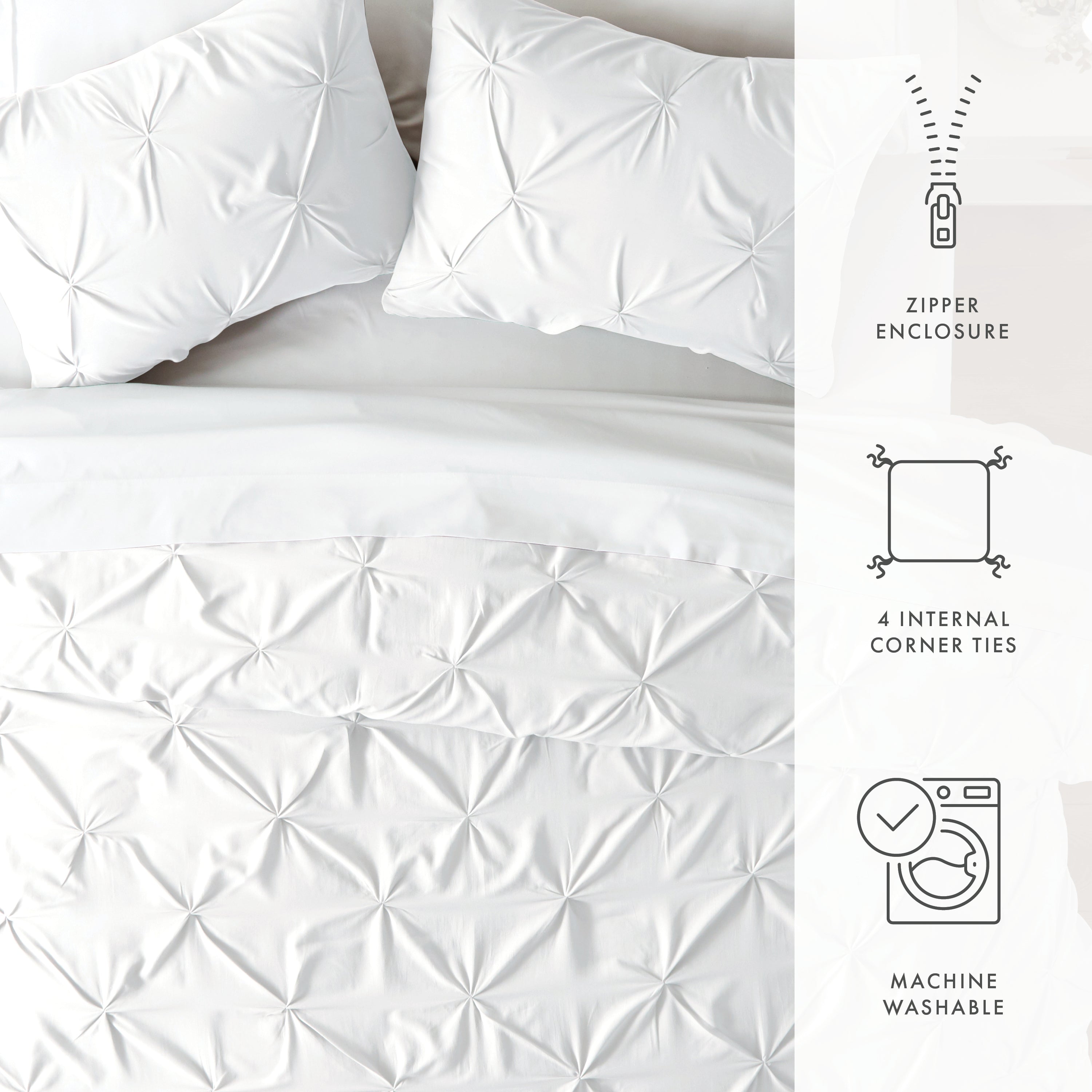Pinch Pleat Duvet Cover Set