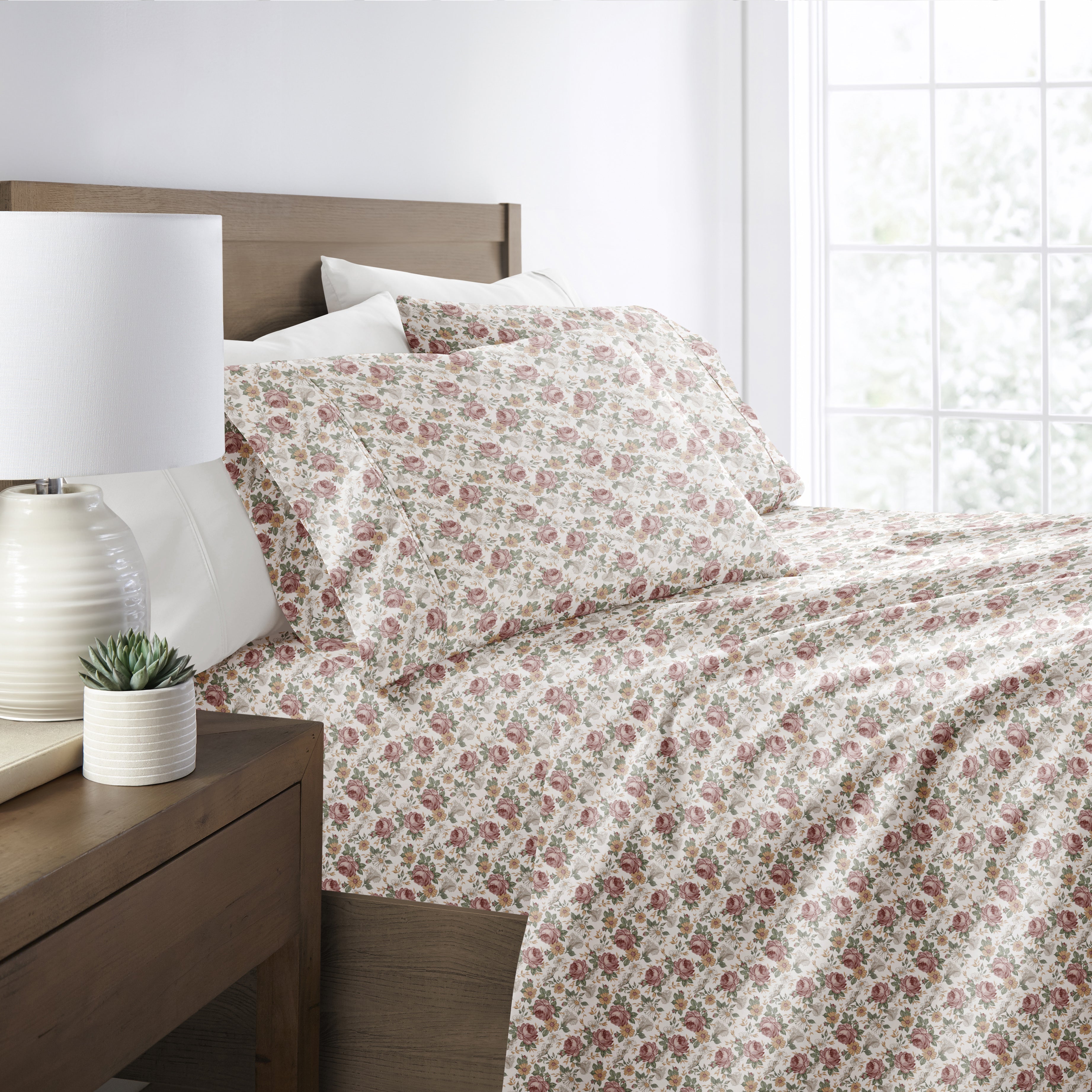 Blooming Floral 4-Piece Patterned Sheet Set