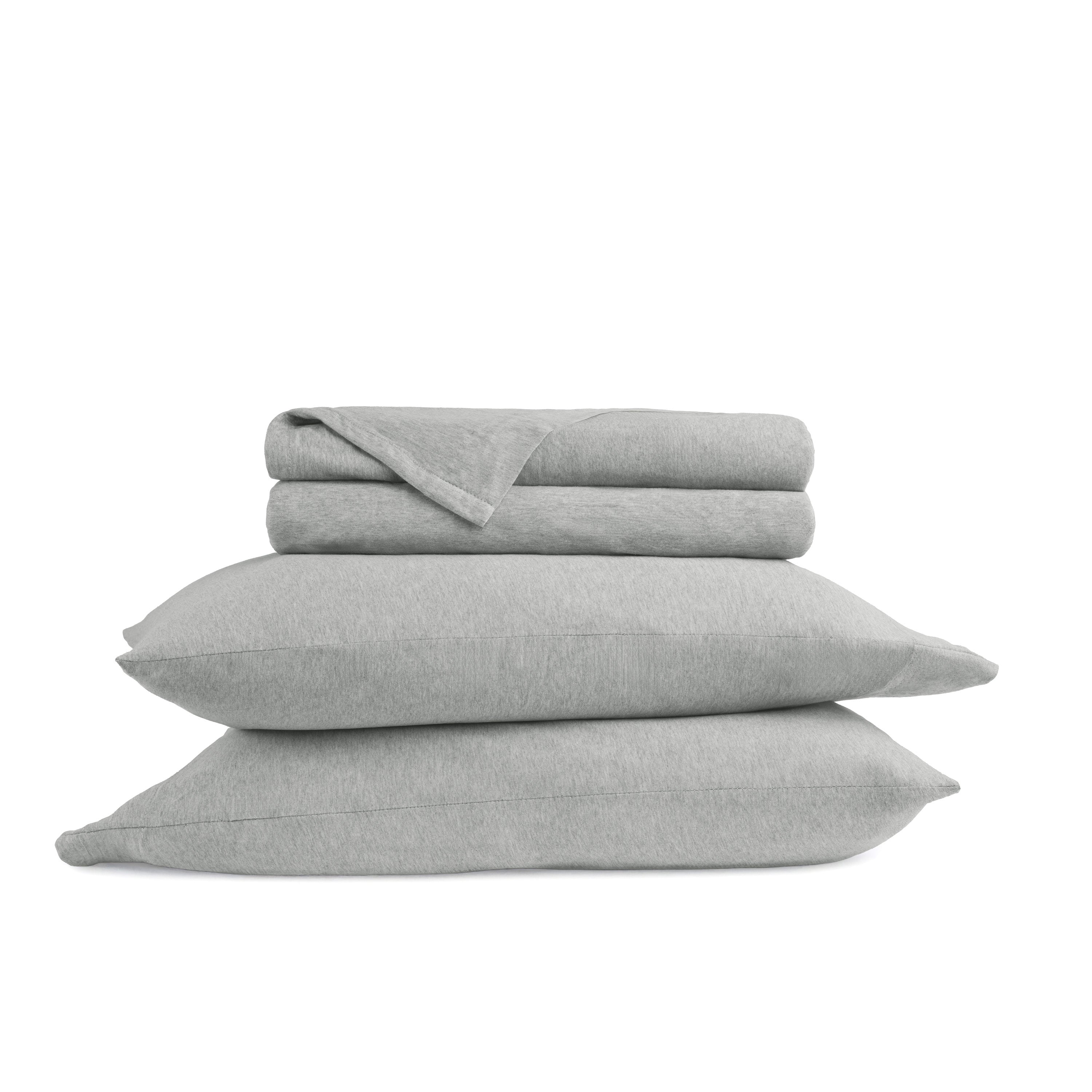 4-Piece 100% Cotton Jersey Knit Sheet Set