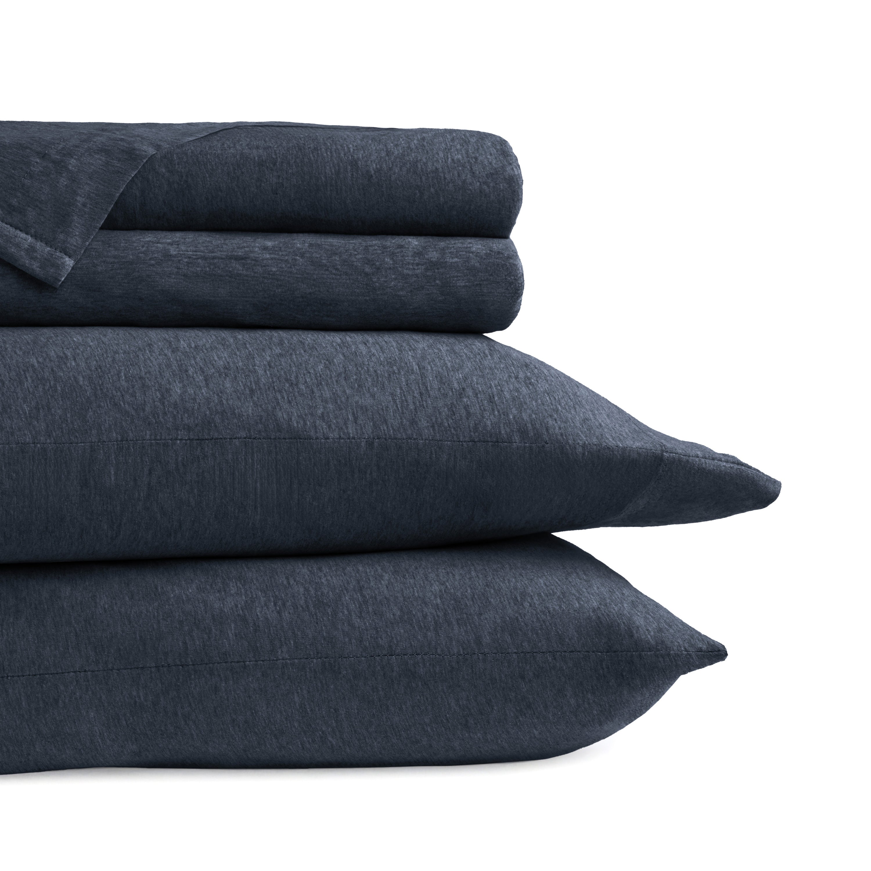 4-Piece 100% Cotton Jersey Knit Sheet Set