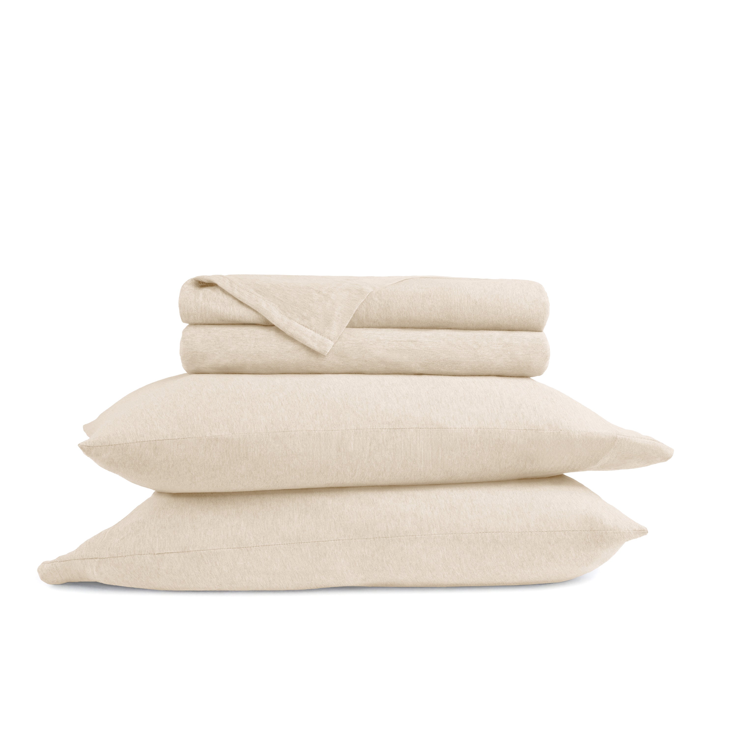 4-Piece 100% Cotton Jersey Knit Sheet Set