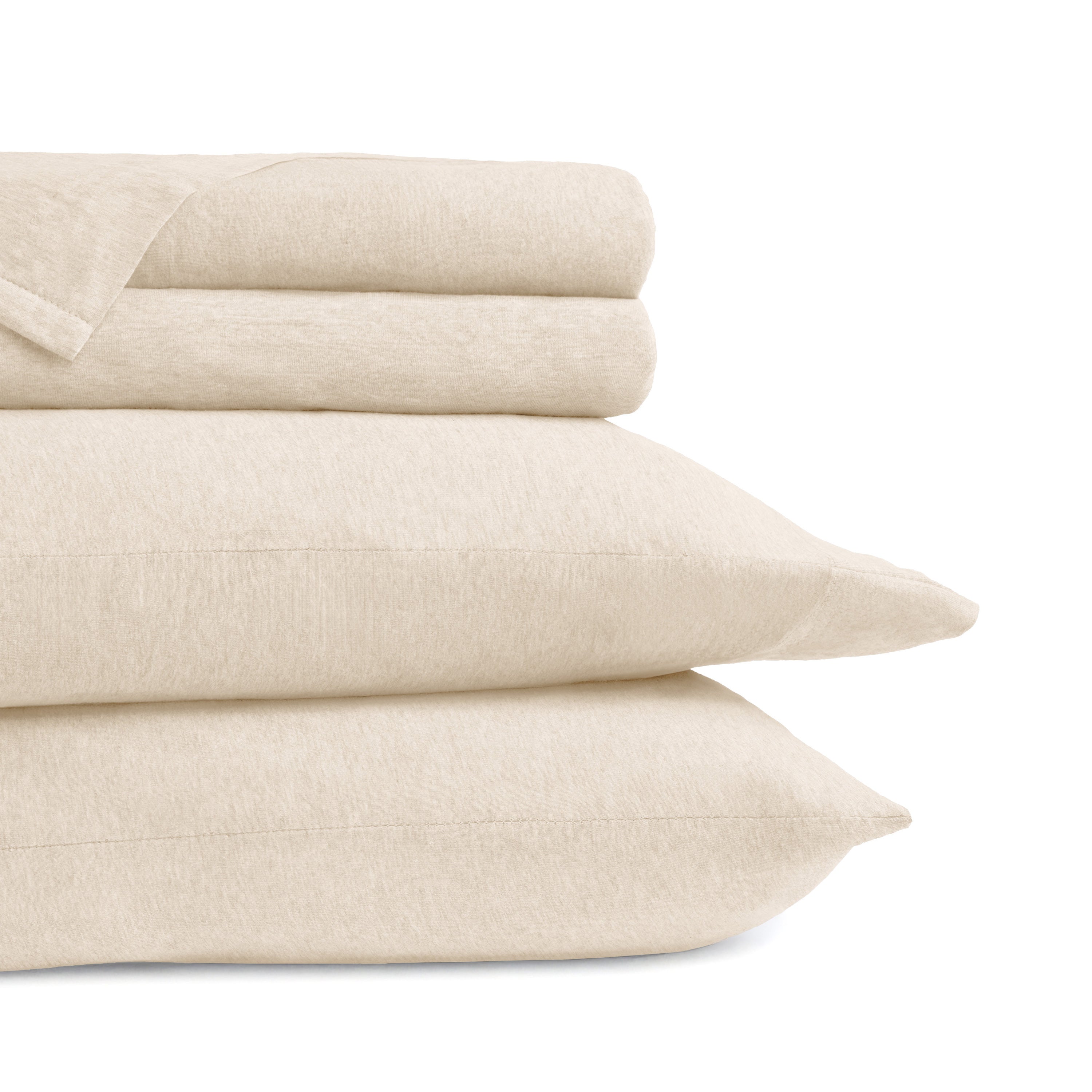 4-Piece 100% Cotton Jersey Knit Sheet Set