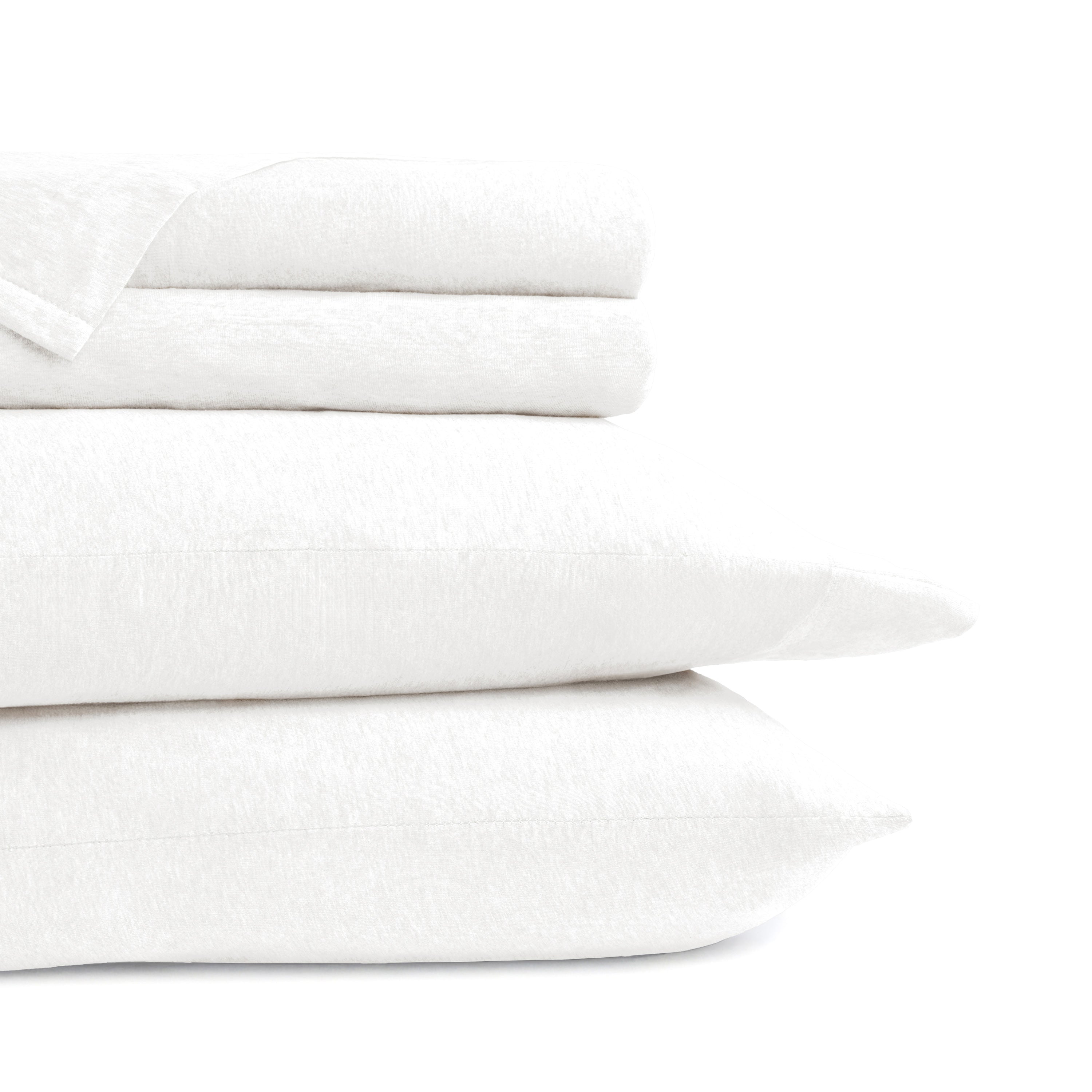 4-Piece 100% Cotton Jersey Knit Sheet Set