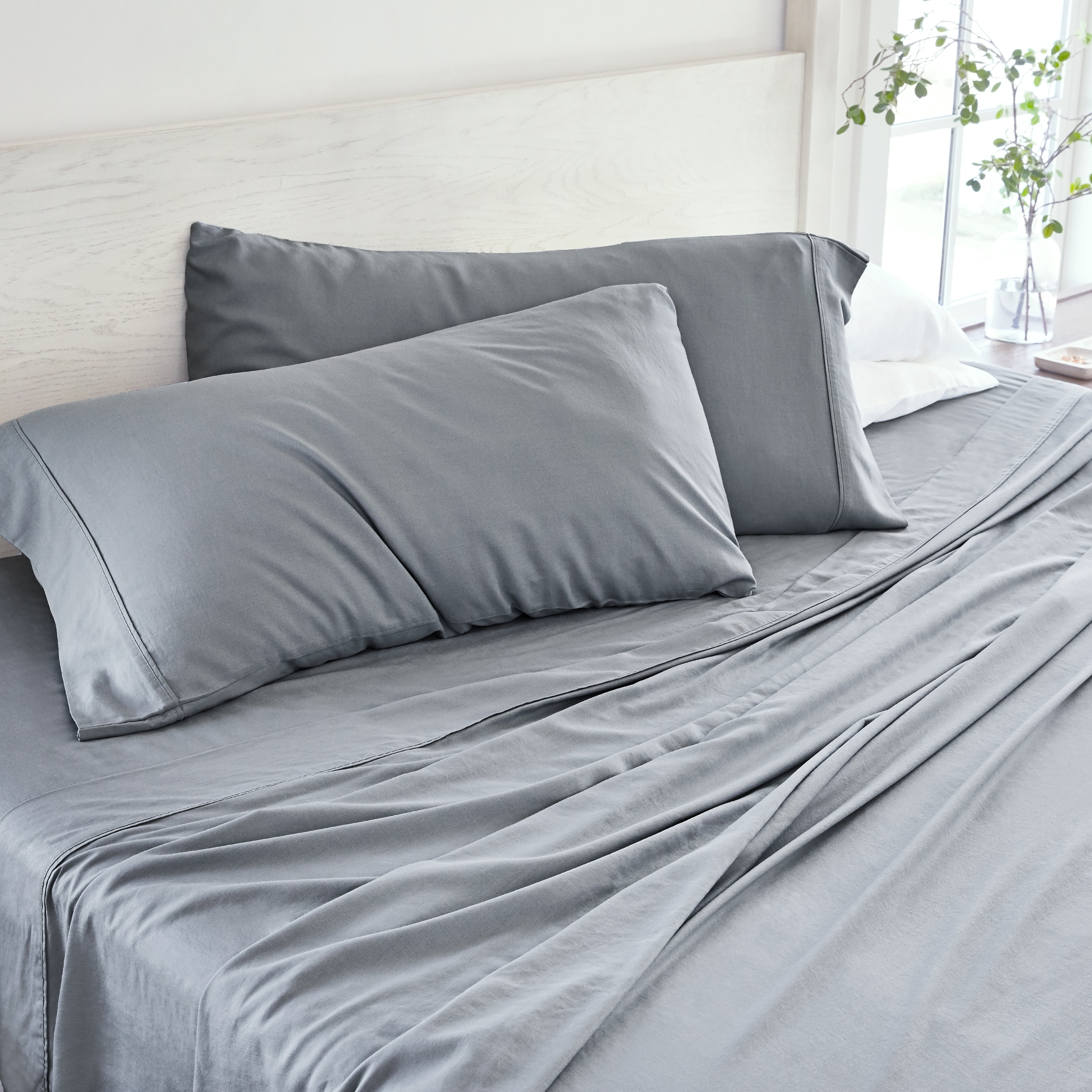 Breathable 4-Piece Linen Bamboo Blend Sheet Set